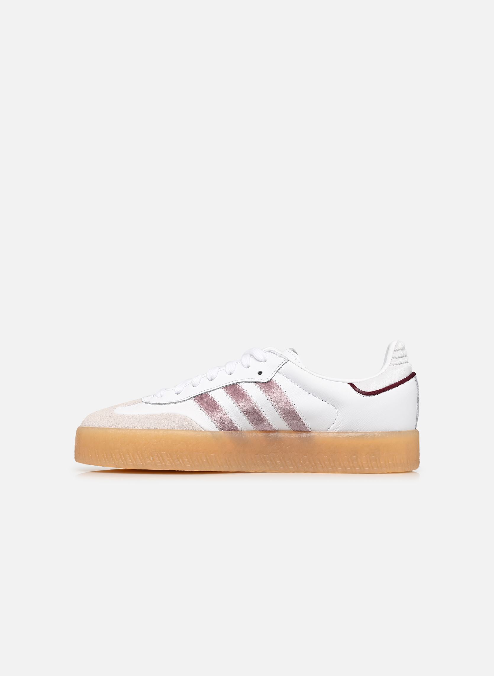 Lage sneakers SAMBAE W dames wit adidas originals Lage sneakers SAMBAE W dames wit FTWWHT/MAROON/GREONE