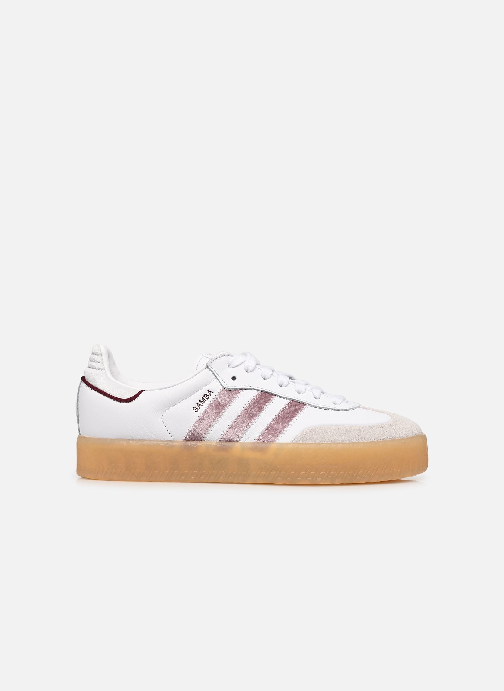Lage sneakers SAMBAE W dames wit adidas originals Lage sneakers SAMBAE W dames wit FTWWHT/MAROON/GREONE