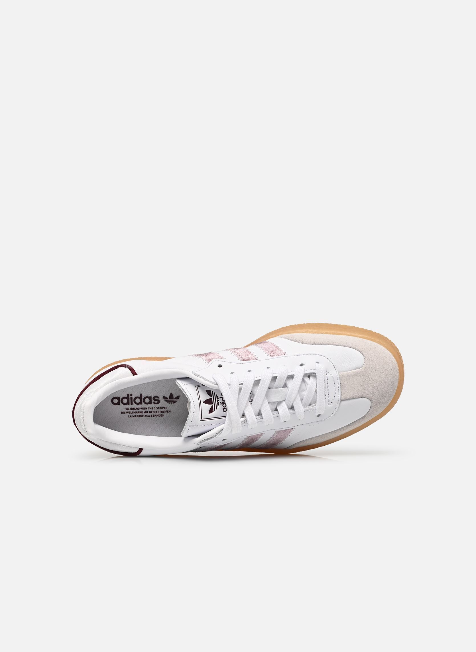 Lage sneakers SAMBAE W dames wit adidas originals Lage sneakers SAMBAE W dames wit FTWWHT/MAROON/GREONE