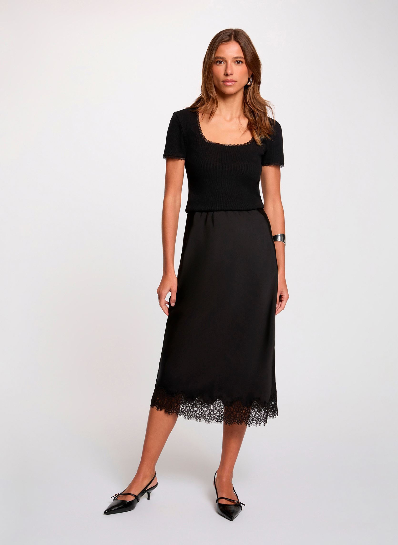 Jupes 261-JULIE femme noir Morgan Jupes 261-JULIE femme noir NOIR M