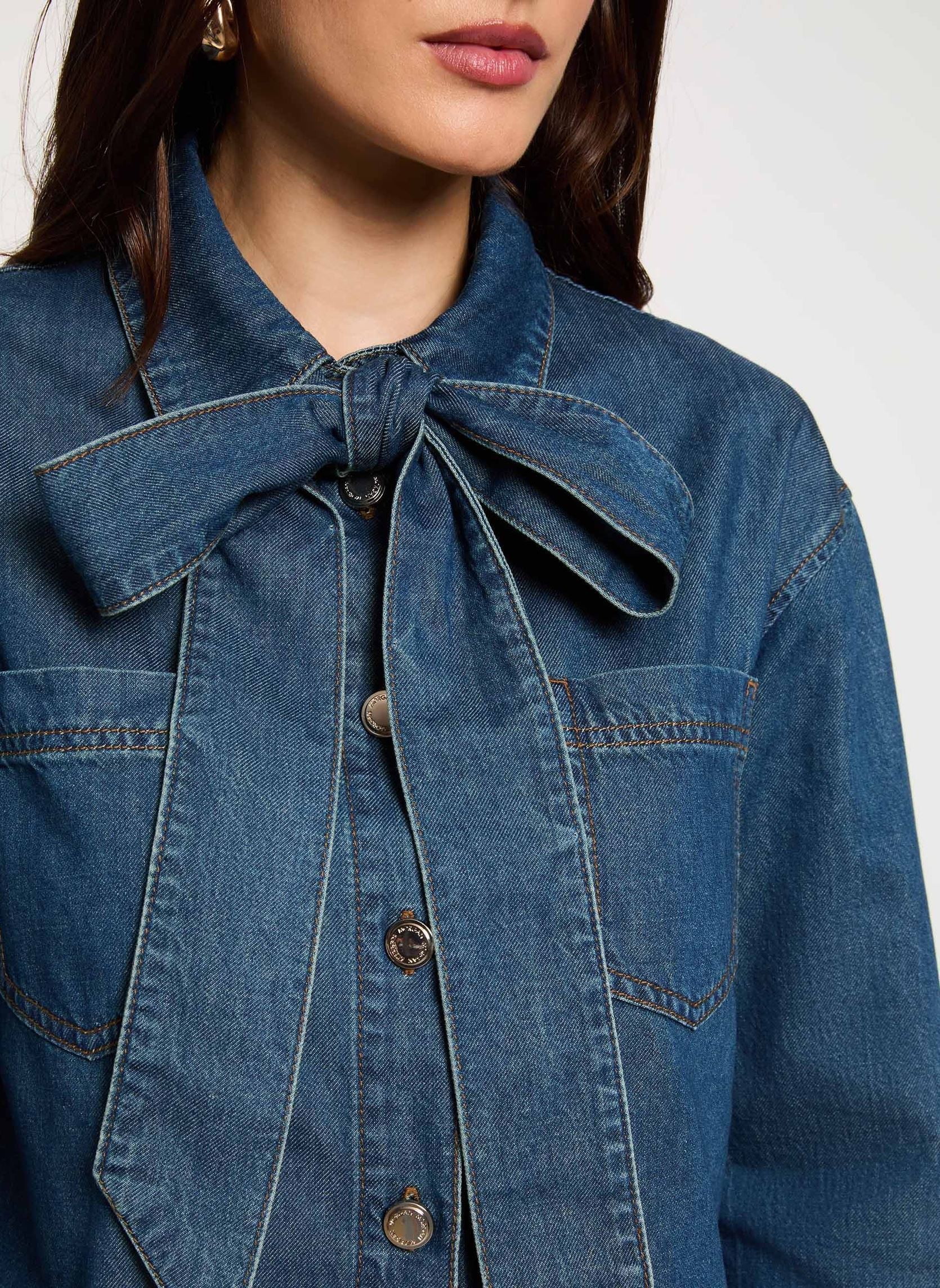 Hemden 262-CORINE dames blauw Morgan Hemden 262-CORINE dames blauw DENIM STONE