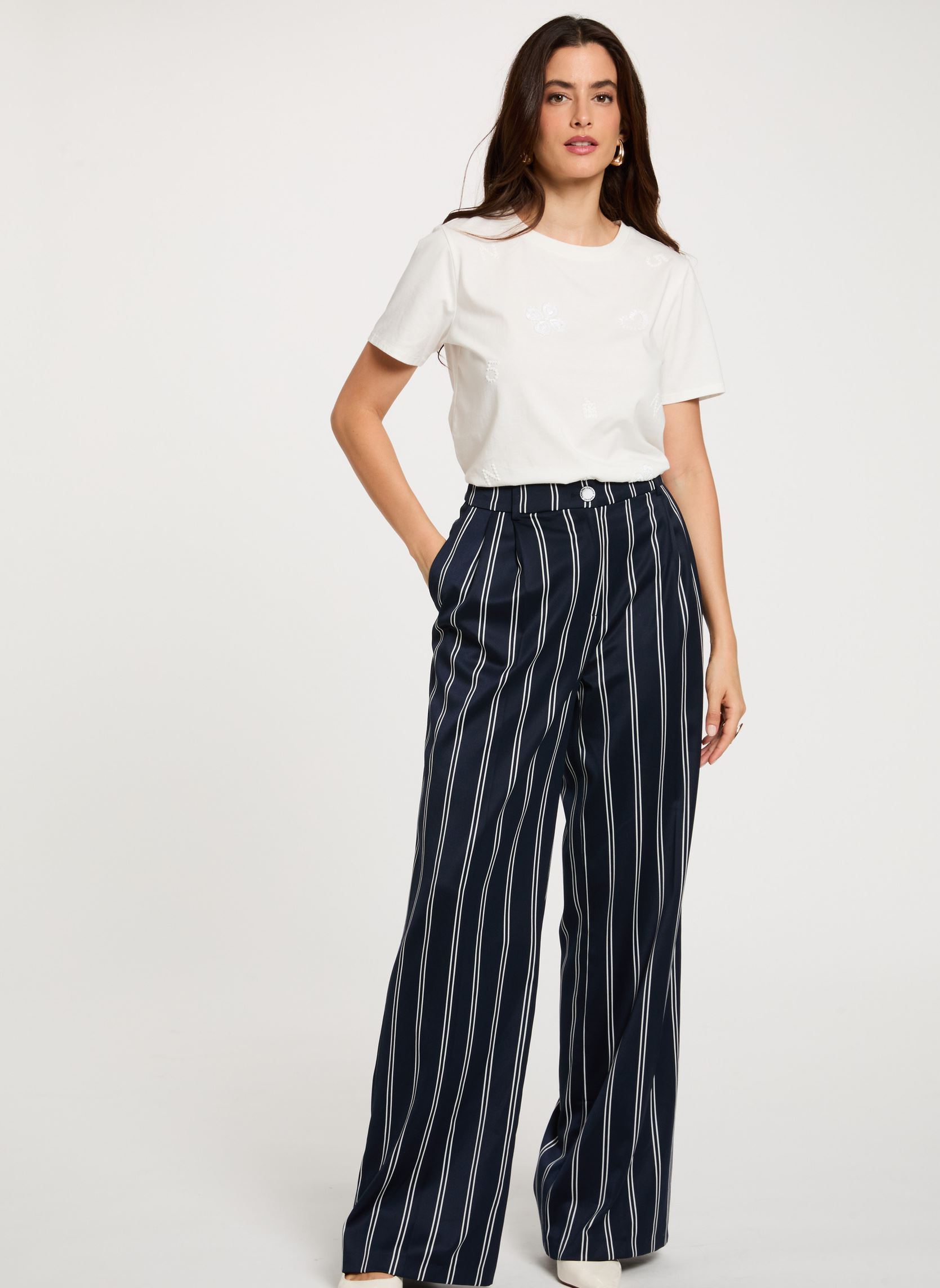 T-shirts 262-DESSI dames wit Morgan T-shirts 262-DESSI dames wit OFF WHITE M