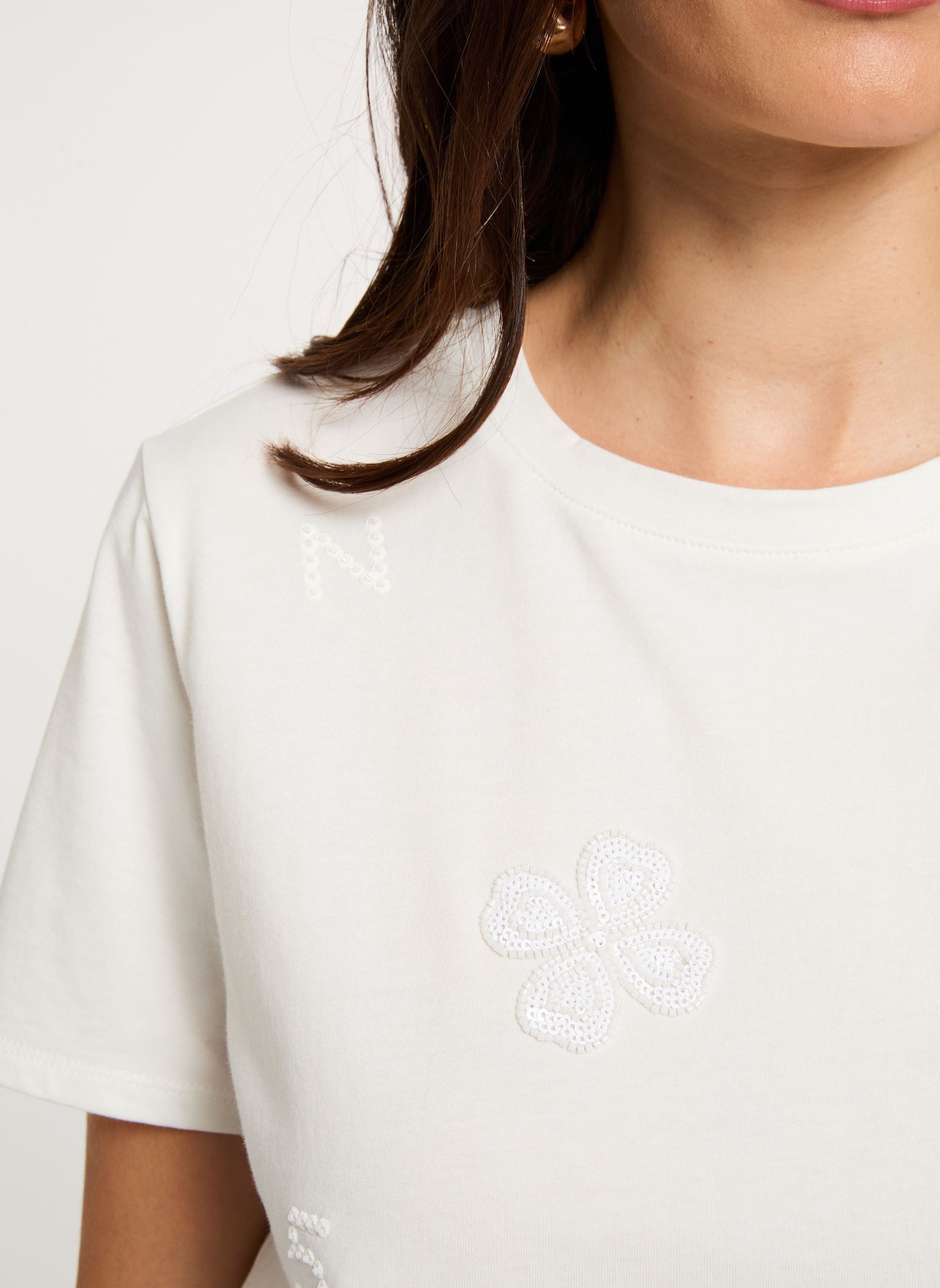T-shirts 262-DESSI dames wit Morgan T-shirts 262-DESSI dames wit OFF WHITE M