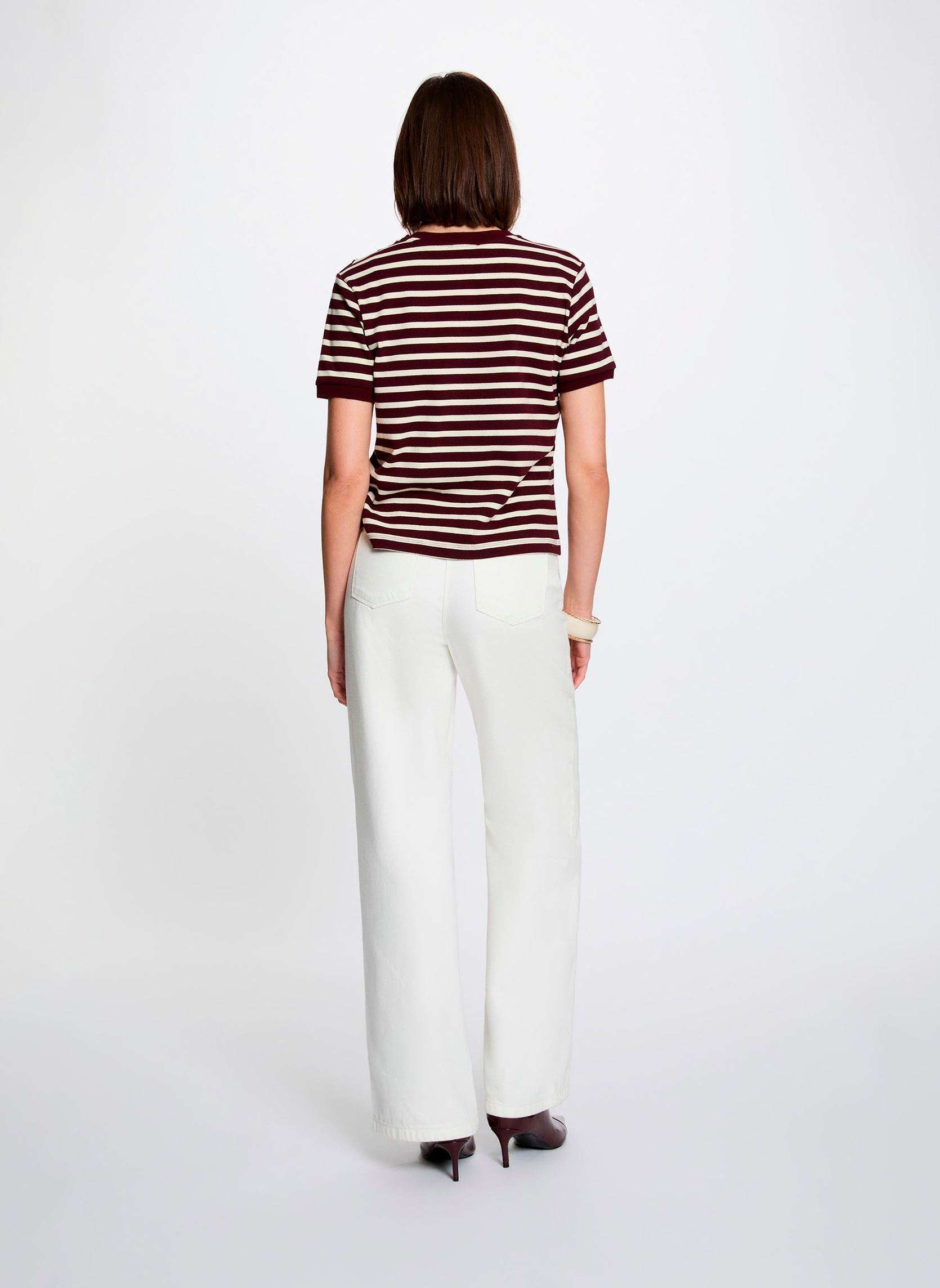 Tee-shirts 262-DFARO femme bordeaux Morgan Tee-shirts 262-DFARO femme bordeaux PRUNE/IVOIRE