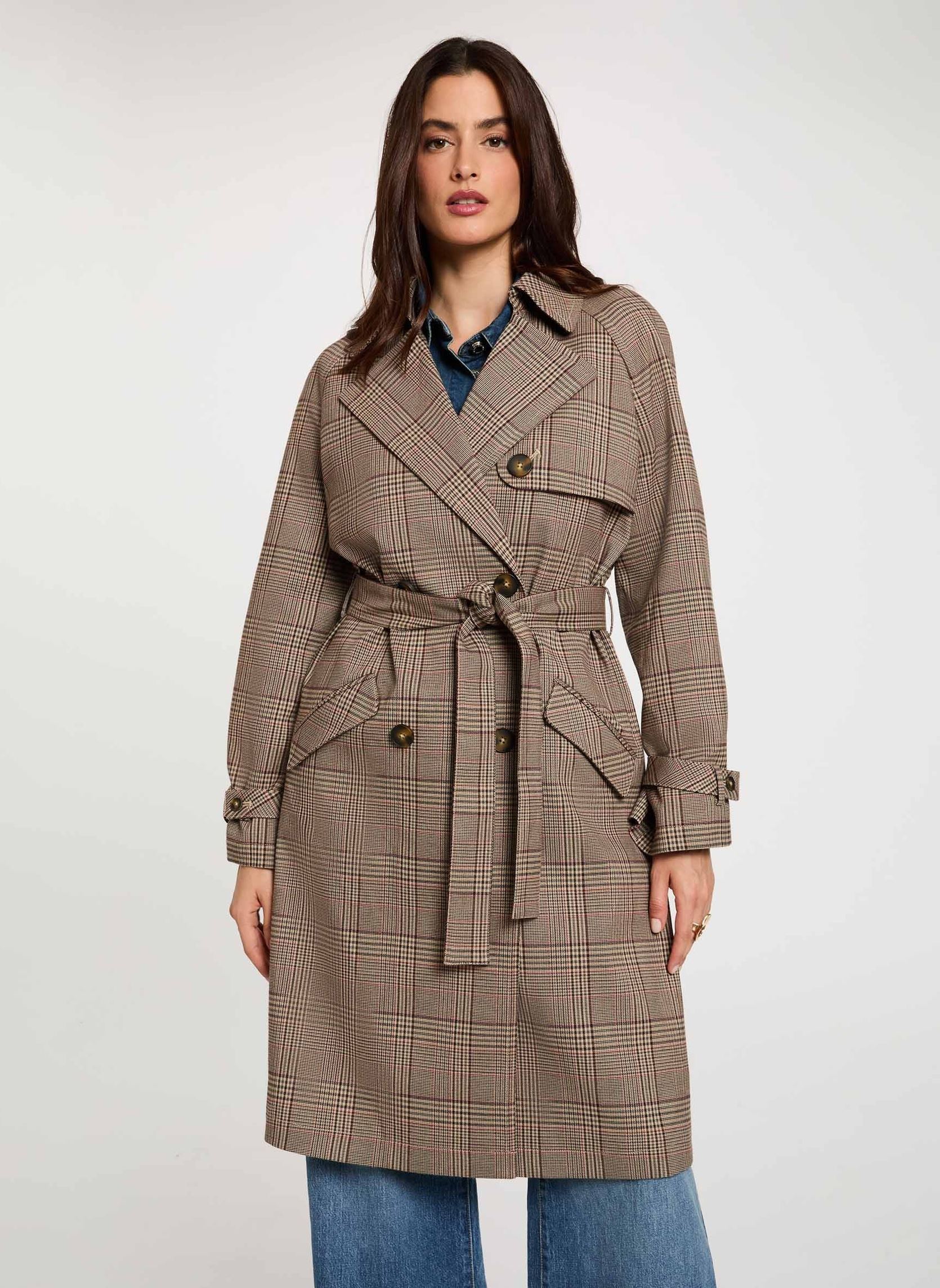 Trench long ceinturé femme - vue 2