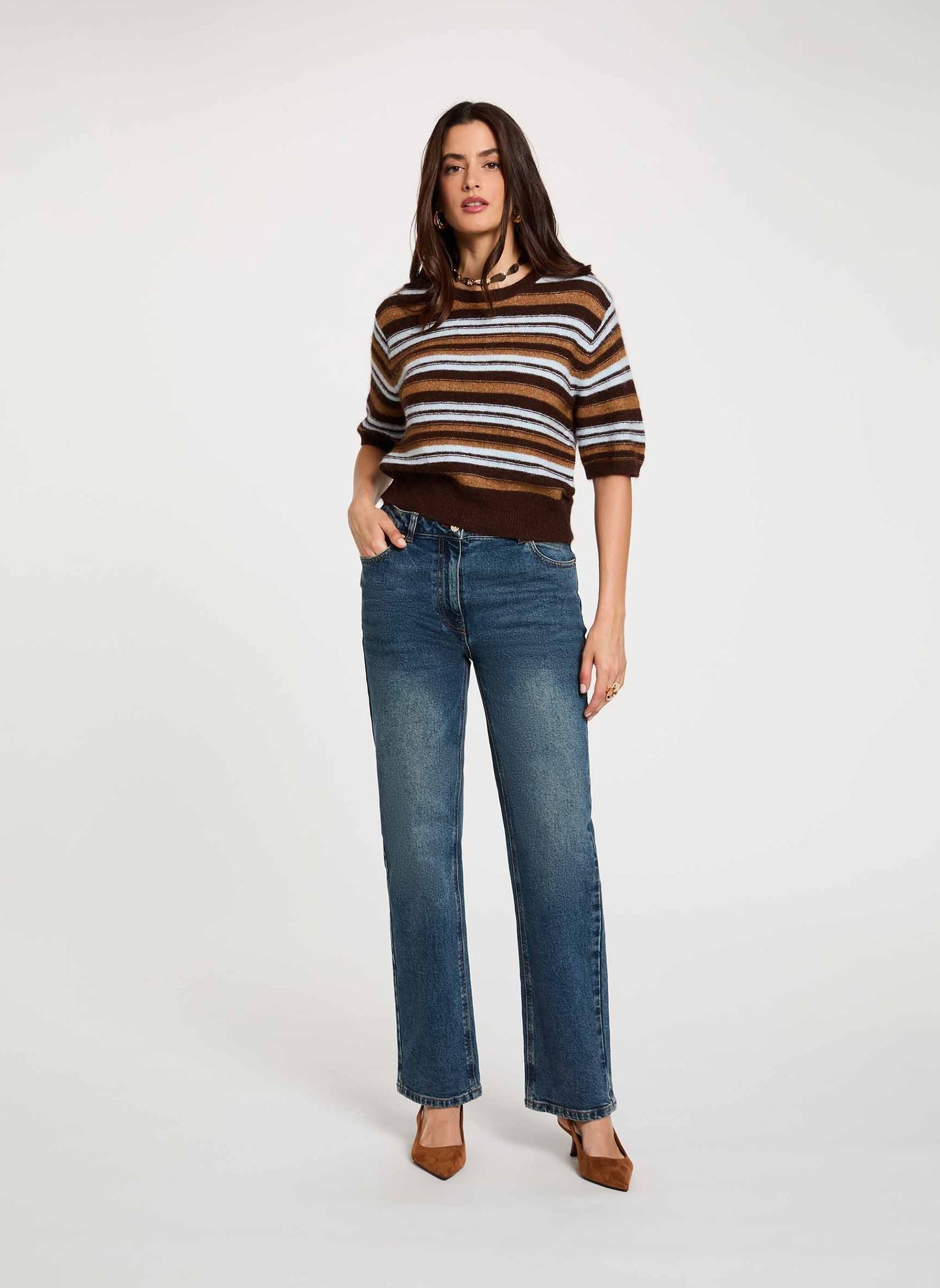 Jeans 262-PAGIA femme bleu Morgan Jeans 262-PAGIA femme bleu DENIM STONE