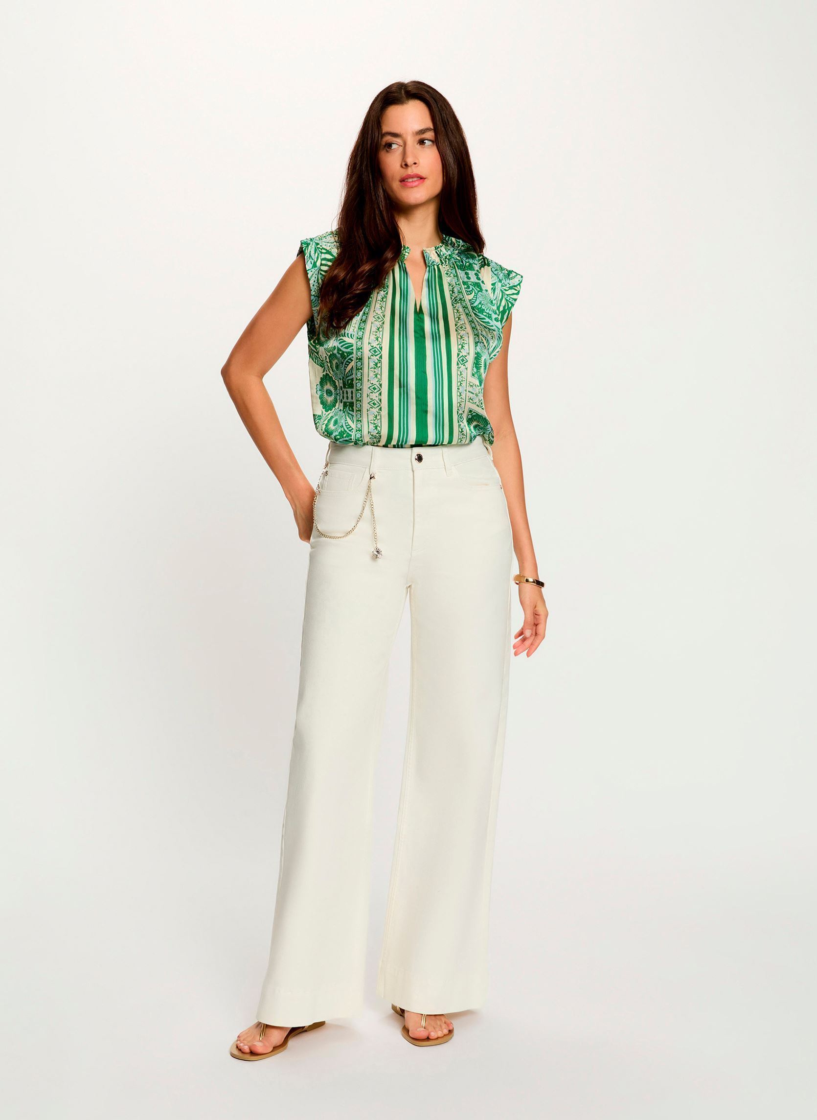 Jeans 262-POVA dames wit Morgan Jeans 262-POVA dames wit OFF WHITE M