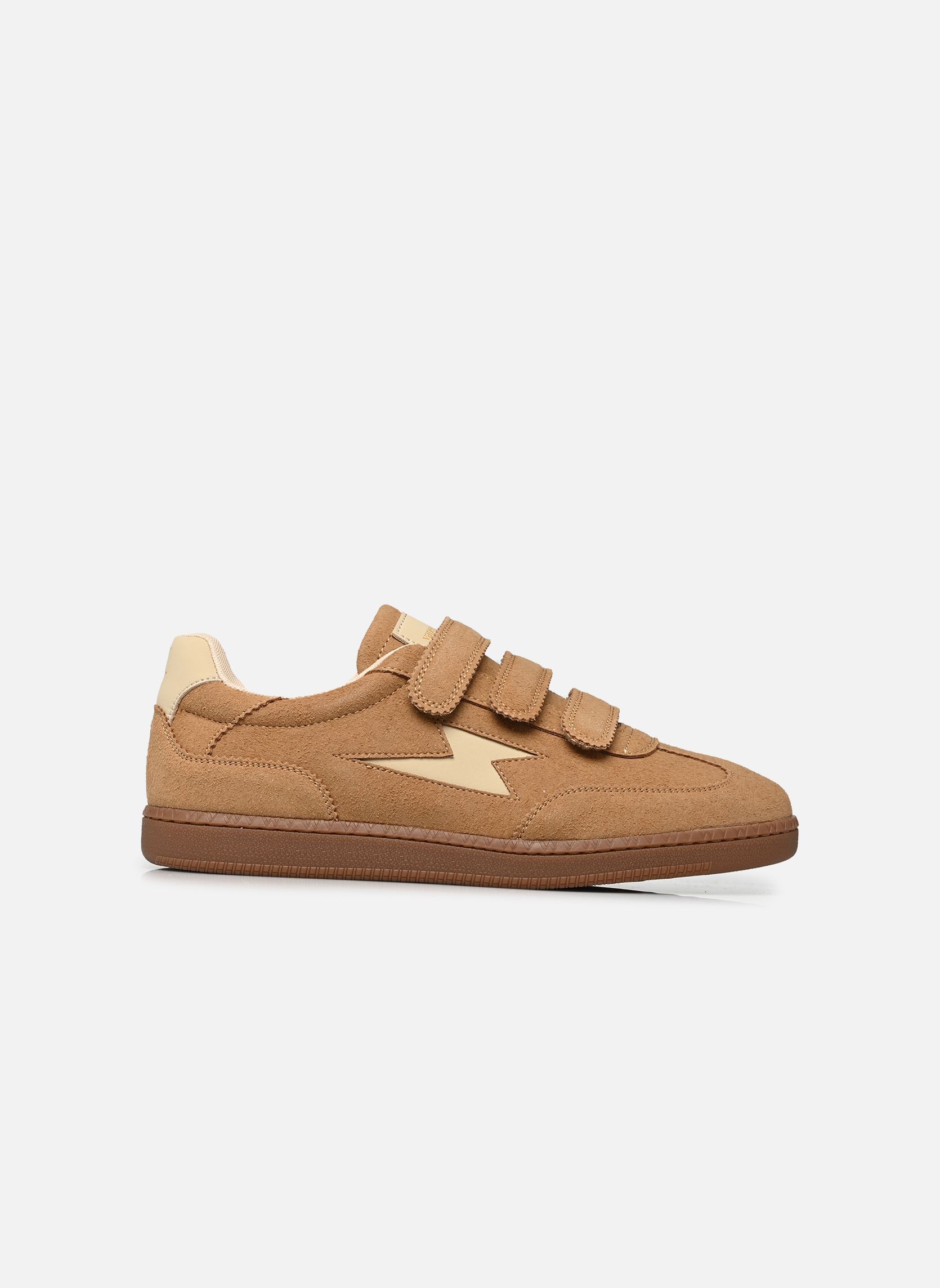 Baskets AURA Emble femme marron Vanessa Wu Baskets AURA Emble femme marron CAMEL