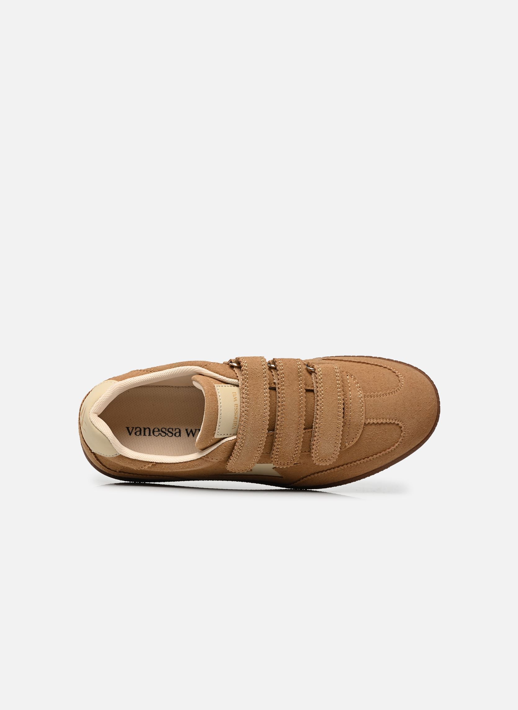 Baskets AURA Emble femme marron Vanessa Wu Baskets AURA Emble femme marron CAMEL