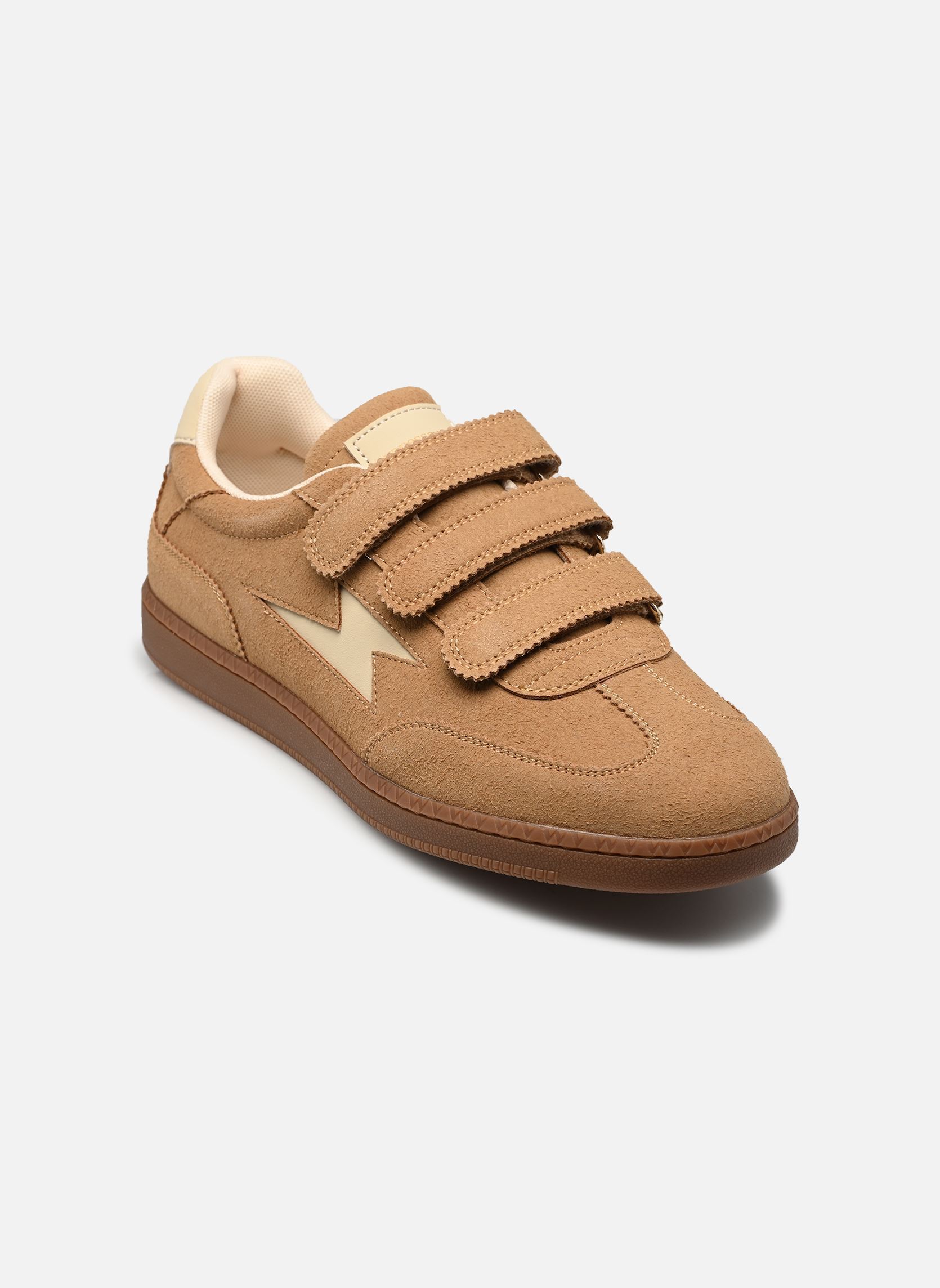 Baskets AURA Emble femme marron Vanessa Wu Baskets AURA Emble femme marron CAMEL