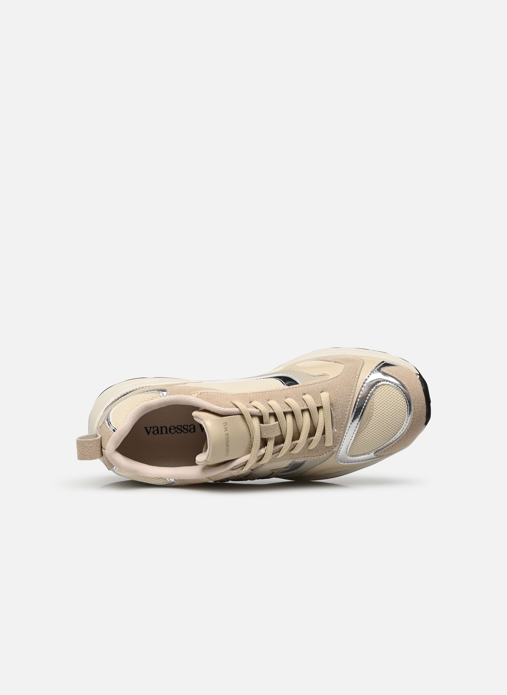 Baskets GIGI Initials femme beige Vanessa Wu Baskets GIGI Initials femme beige BEIGE