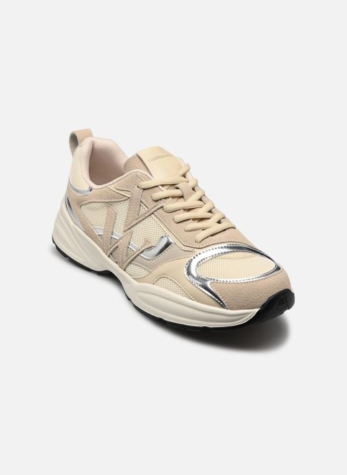 Vanessa Wu Baskets GIGI Initials femme beige