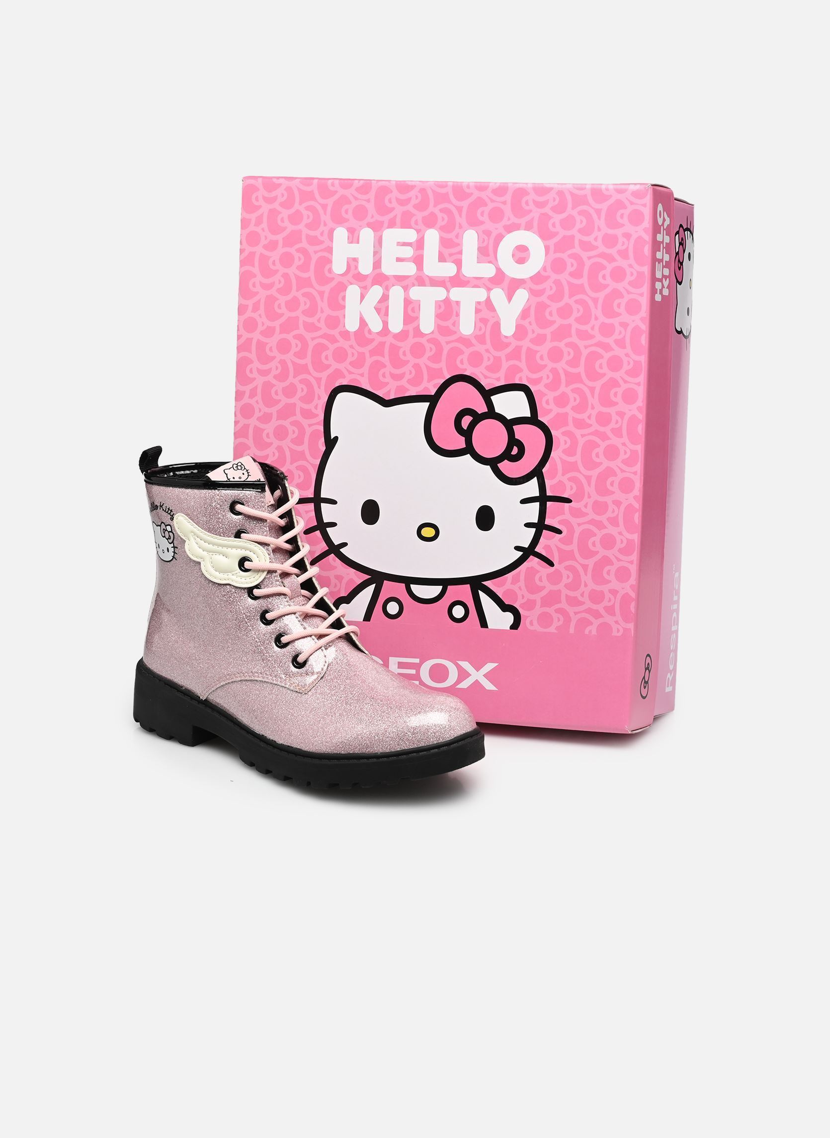 Bottines J Casey Fille J6620E fille rose Geox Bottines J Casey Fille J6620E fille rose PINK/BLACK
