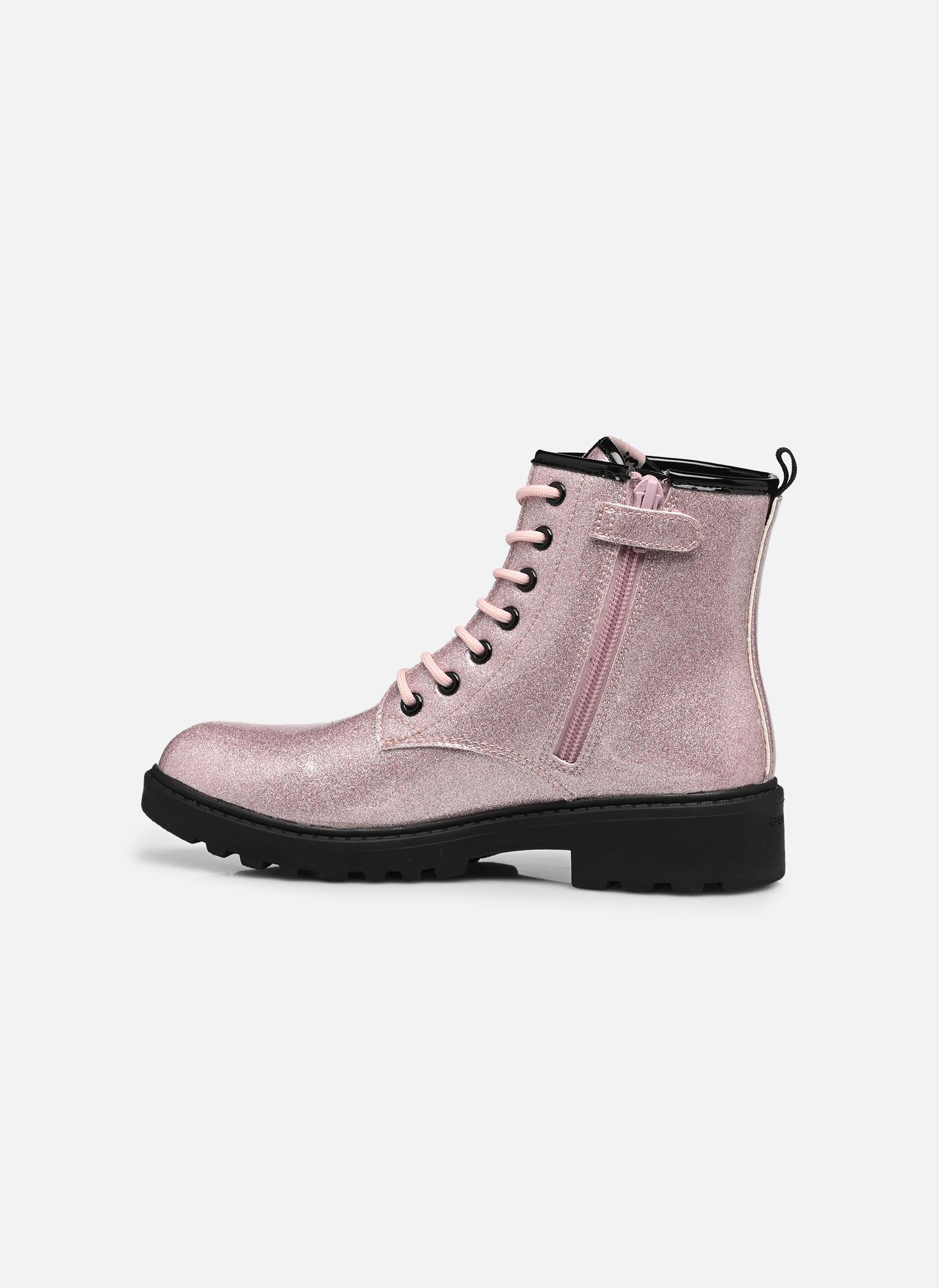 Bottines J Casey Fille J6620E fille rose Geox Bottines J Casey Fille J6620E fille rose PINK/BLACK