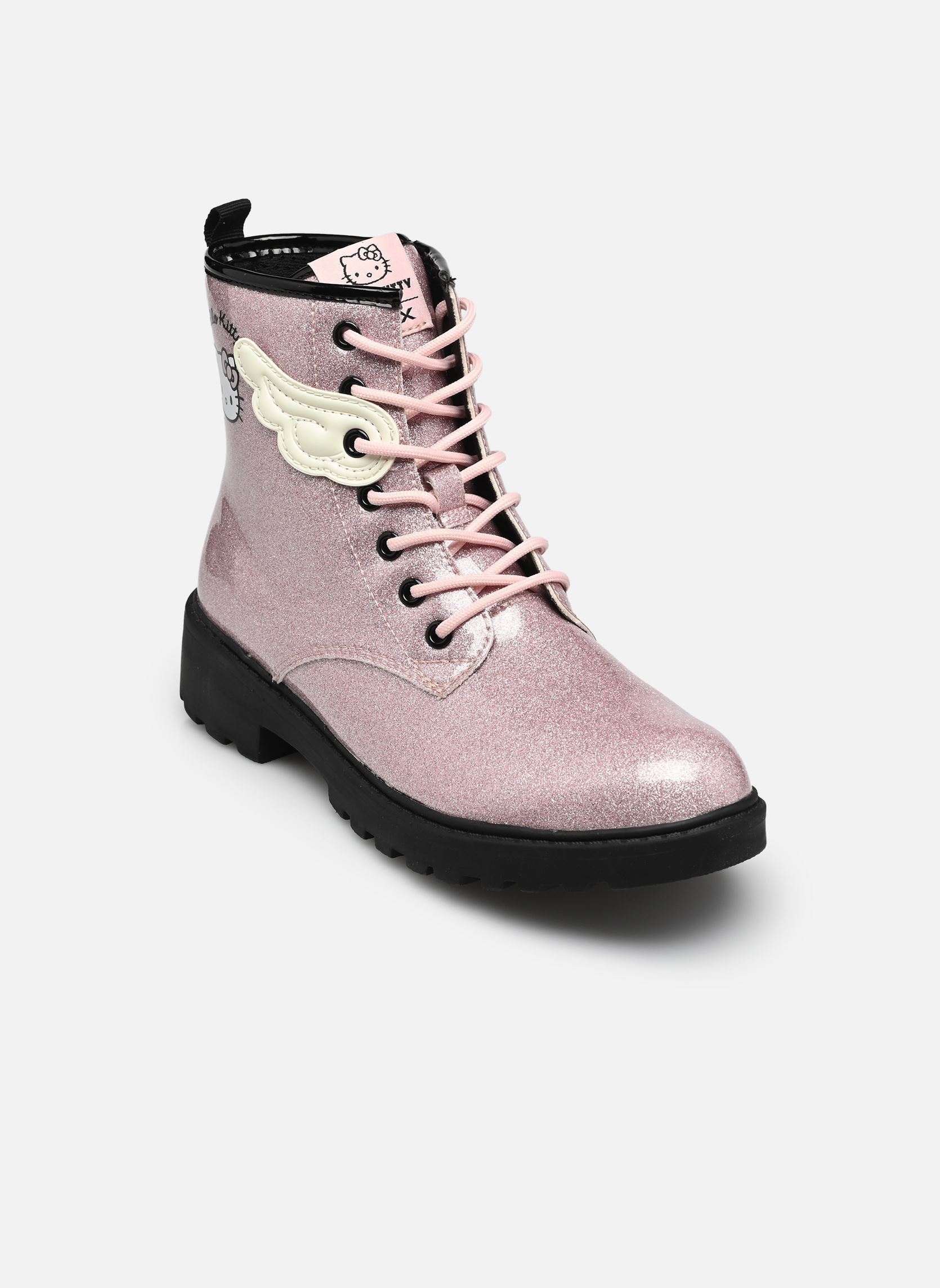 Bottines J Casey Fille J6620E fille rose Geox Bottines J Casey Fille J6620E fille rose PINK/BLACK