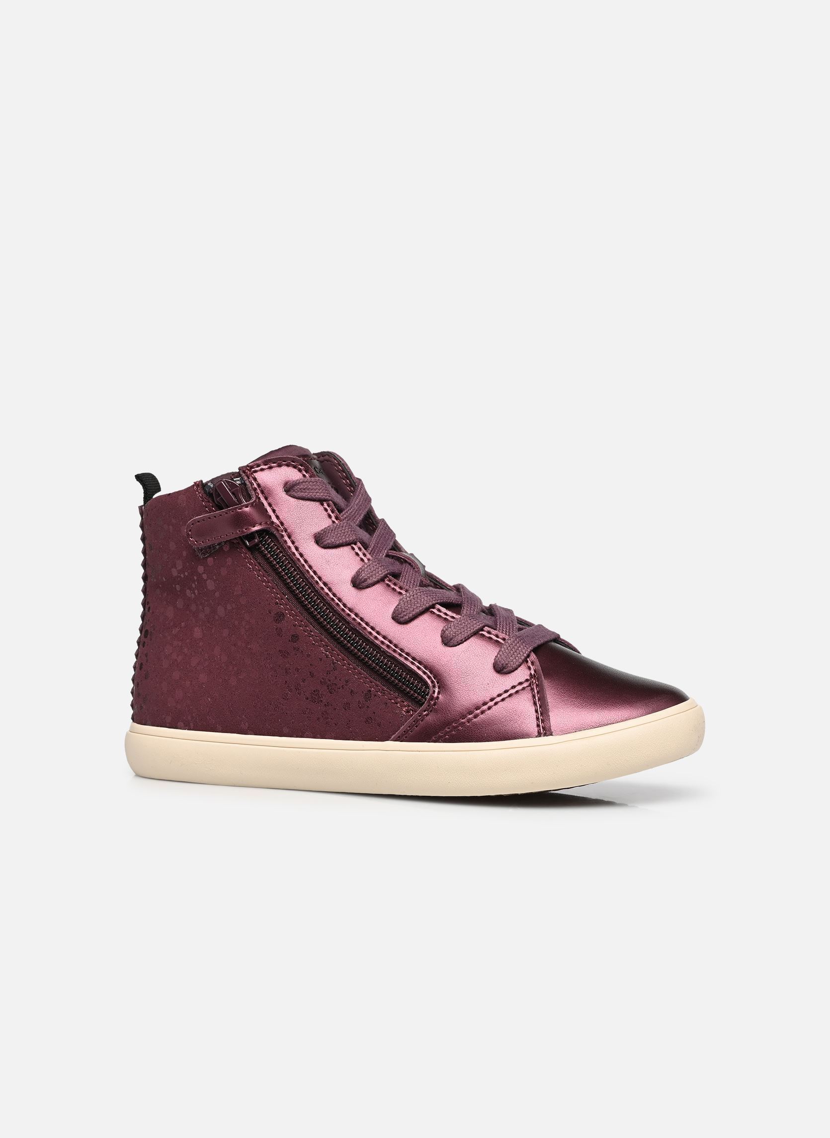 Hoge sneakers J Gisli Girl J664ND meisjes paars Geox Hoge sneakers J Gisli Girl J664ND meisjes paars PRUNE