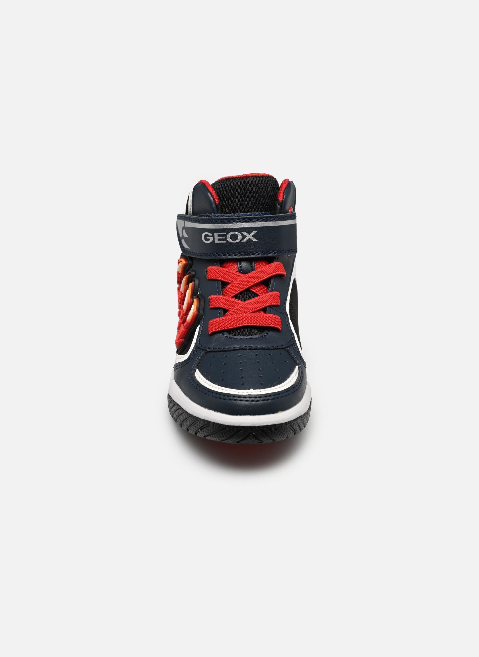 Baskets hautes J Inek Boy J669CA garçon bleu Geox Baskets hautes J Inek Boy J669CA garçon bleu NAVY/RED