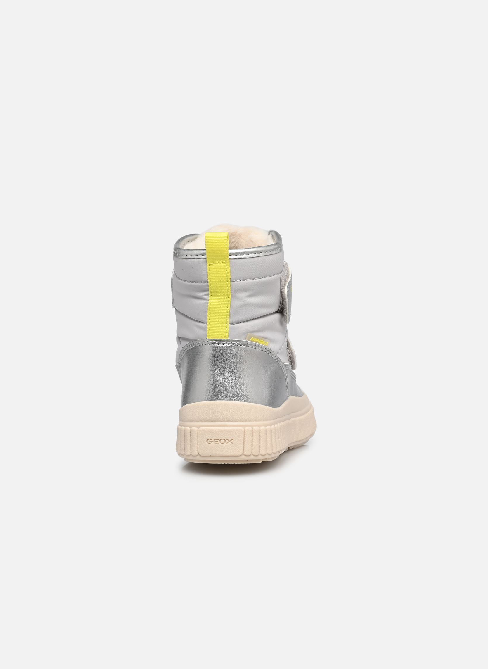Bottines et bottes J Laquinny Girl B AB fille argent Geox Bottines et bottes J Laquinny Girl B AB fille argent SILVER/FLUO YELLOW