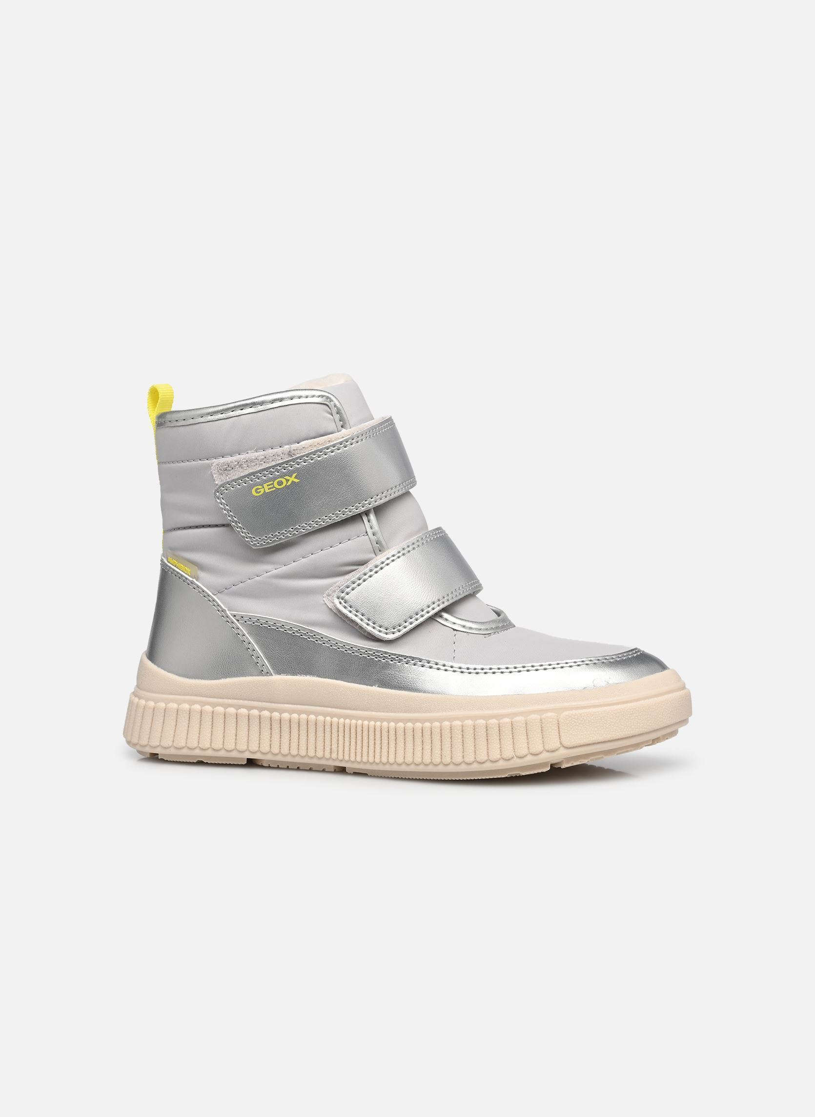Bottines et bottes J Laquinny Girl B AB fille argent Geox Bottines et bottes J Laquinny Girl B AB fille argent SILVER/FLUO YELLOW