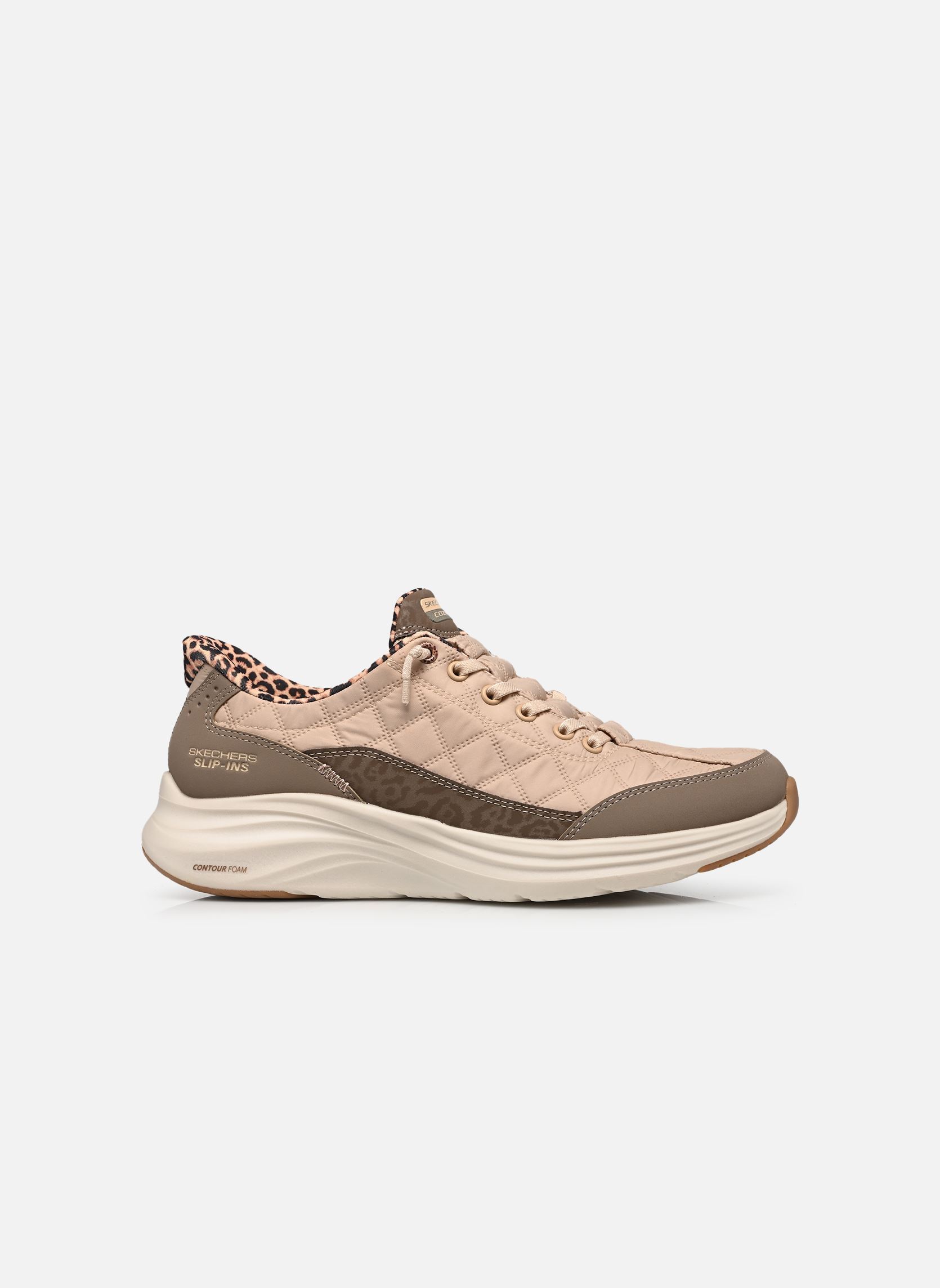 Baskets SLIP-INS Contour Foam - Leo D femme beige Skechers Baskets SLIP-INS Contour Foam - Leo D femme beige BRN