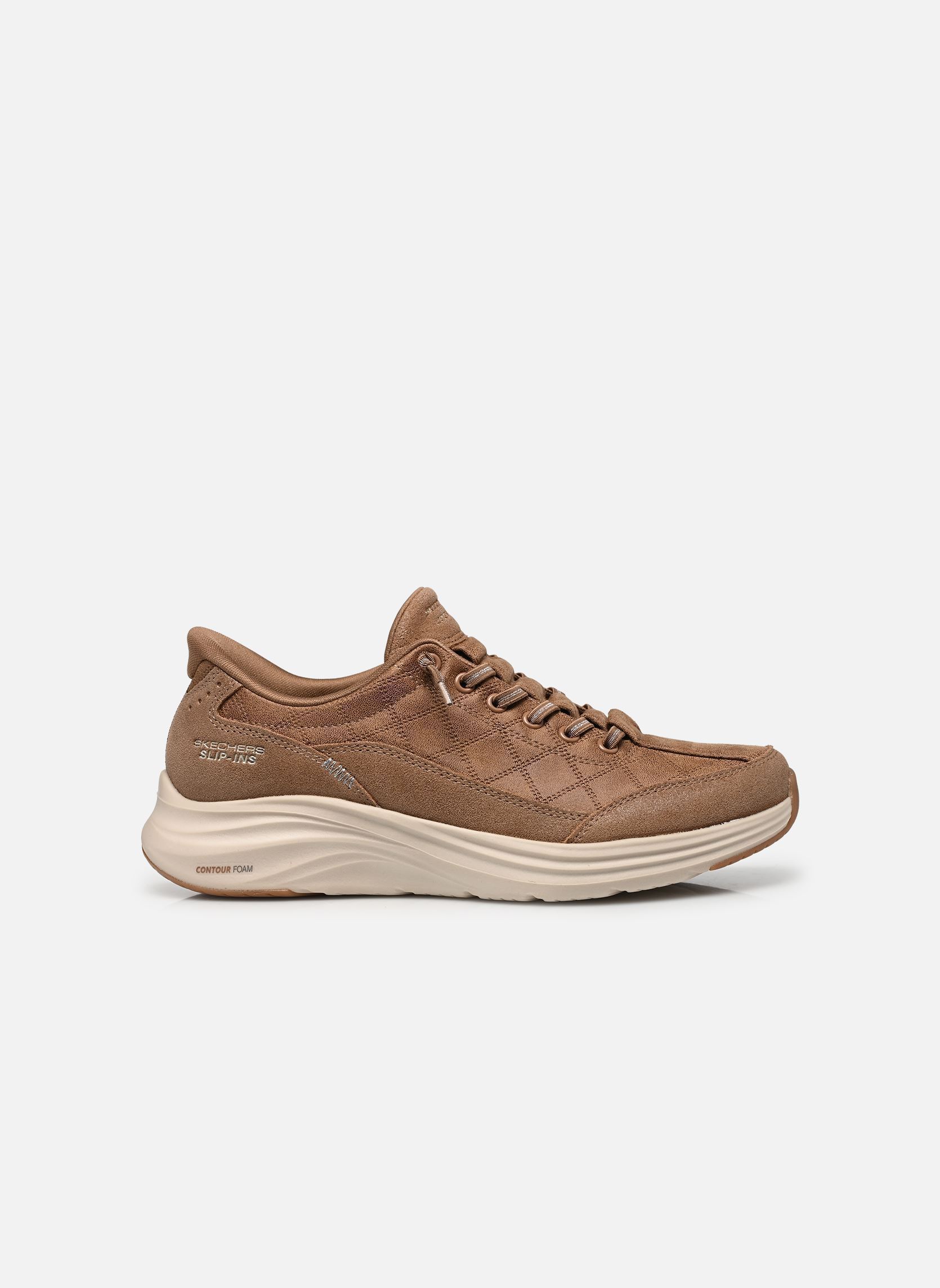 Baskets SLIP-INS Contour Foam - Nat E femme marron Skechers Baskets SLIP-INS Contour Foam - Nat E femme marron CSNT