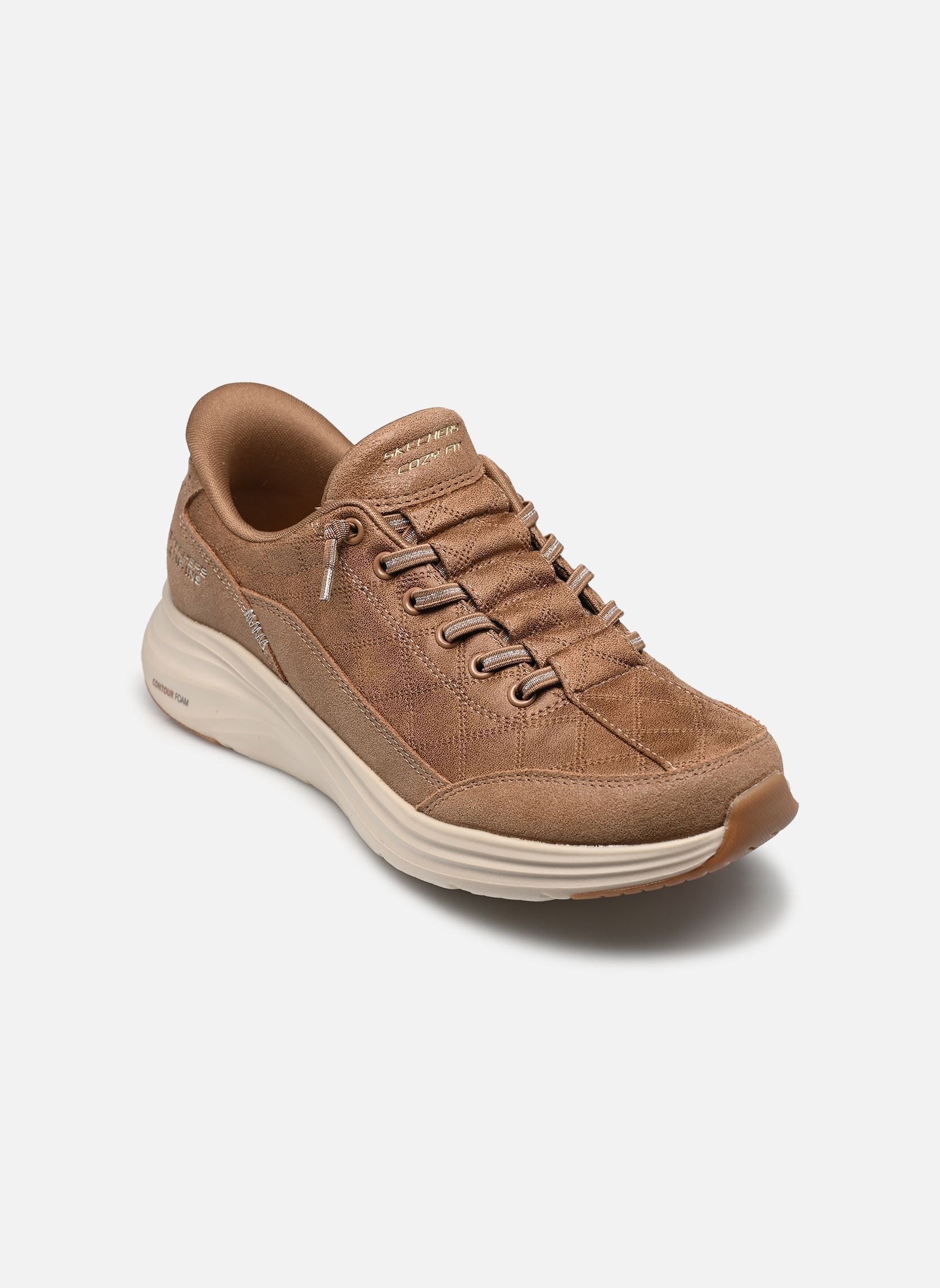 Baskets SLIP-INS Contour Foam - Nat E femme marron Skechers Baskets SLIP-INS Contour Foam - Nat E femme marron CSNT