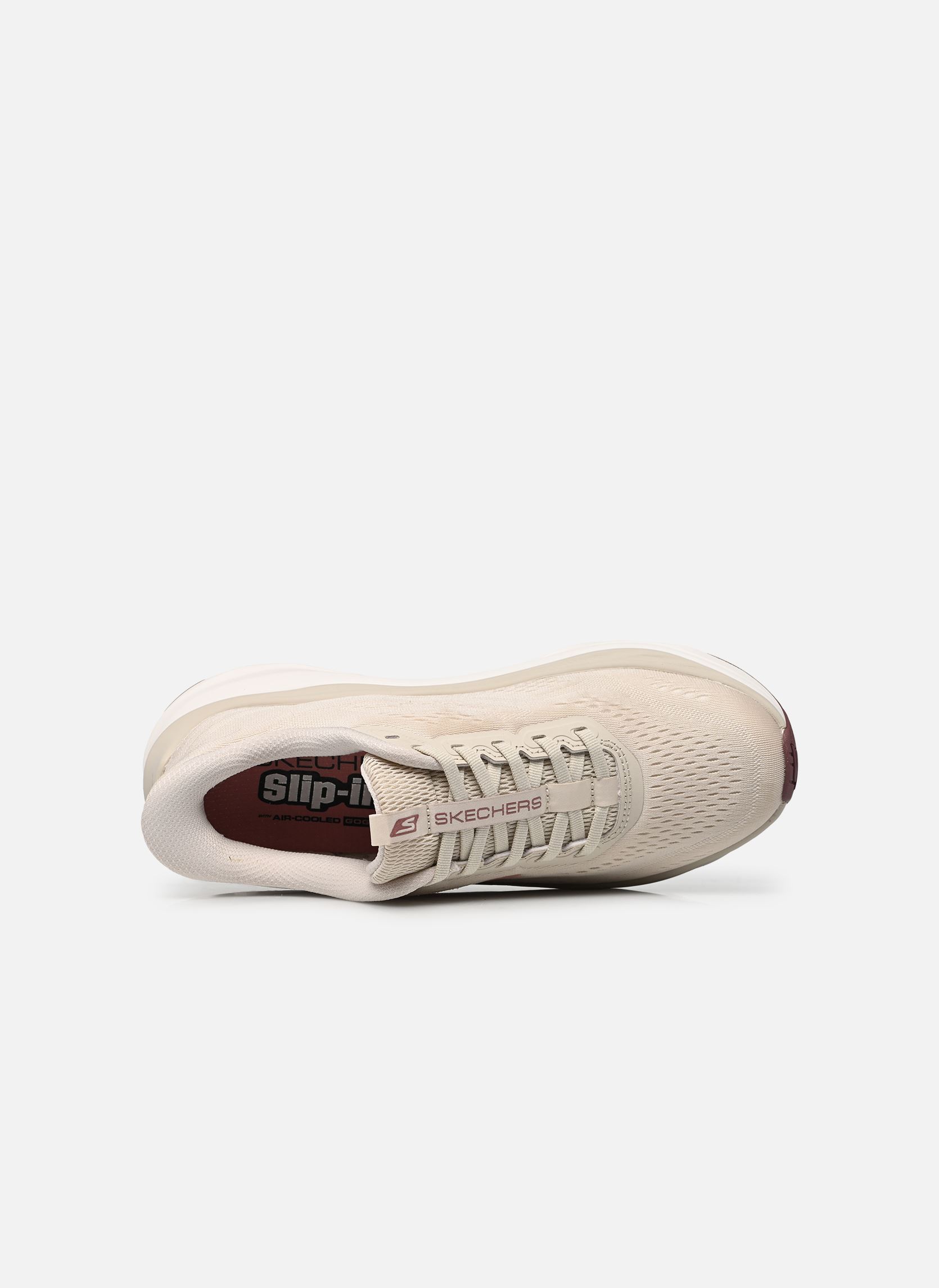 Baskets SLIP-INS MAX RUN femme beige Skechers Baskets SLIP-INS MAX RUN femme beige NAT
