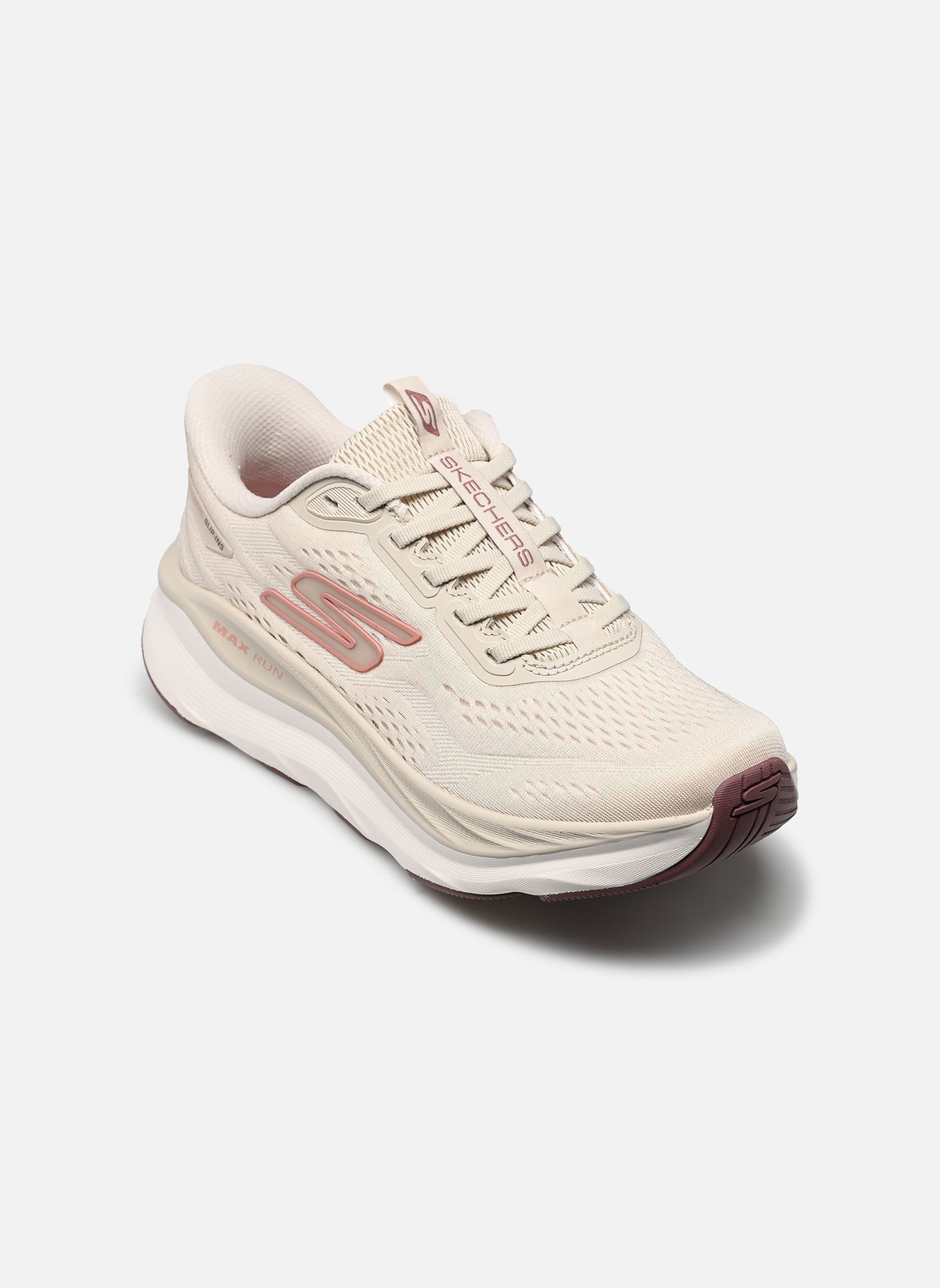 Baskets SLIP-INS MAX RUN femme beige Skechers Baskets SLIP-INS MAX RUN femme beige NAT