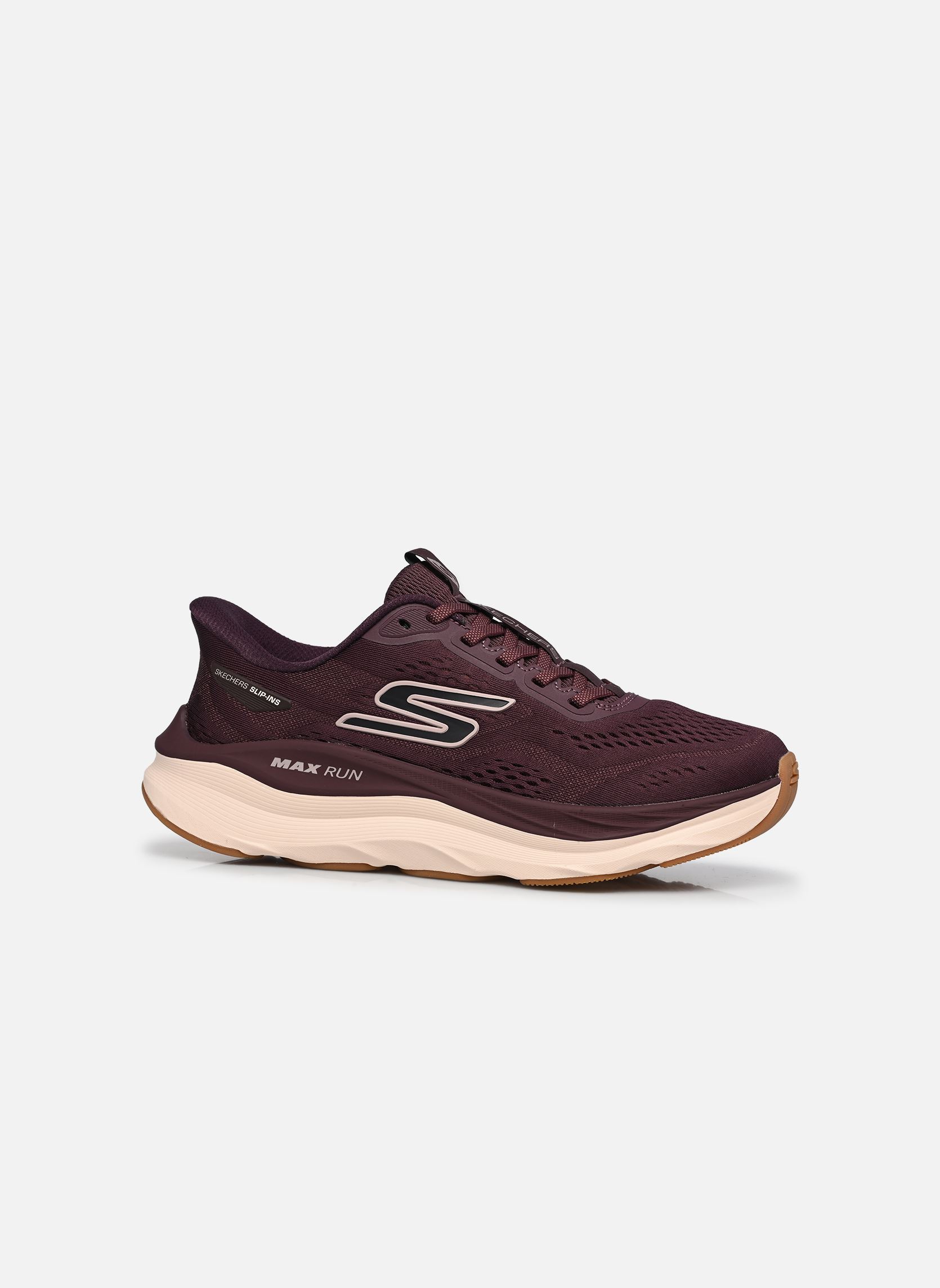 Baskets SLIP-INS MAX RUN femme bordeaux Skechers Baskets SLIP-INS MAX RUN femme bordeaux BURG