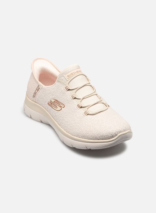 Skechers Baskets SLIP-INS Summits - Lunar Glow femme blanc
