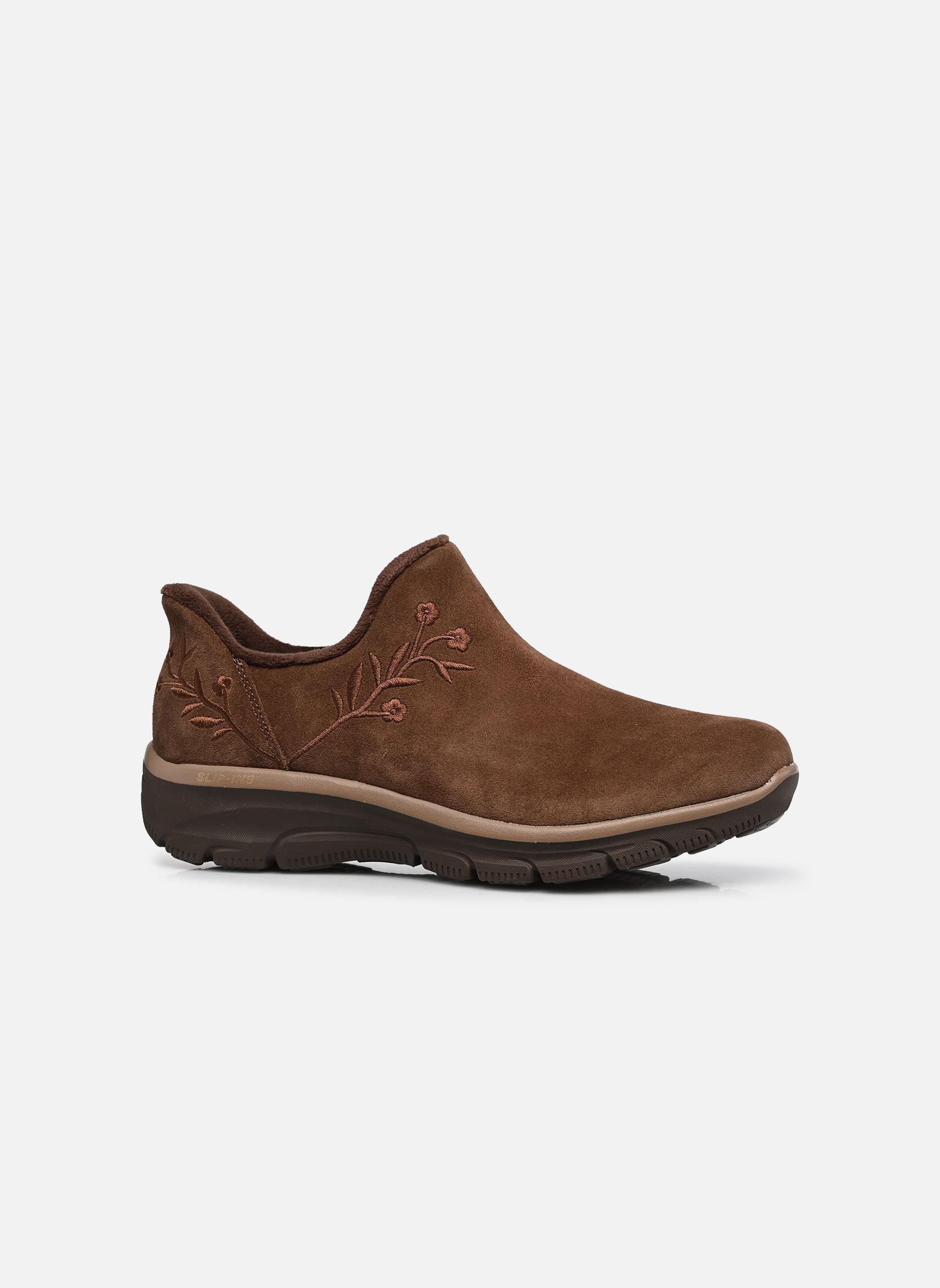 Bottines et boots SLIP-INS Easy Going - Floral femme marron Skechers Bottines et boots SLIP-INS Easy Going - Floral femme marron CHOC
