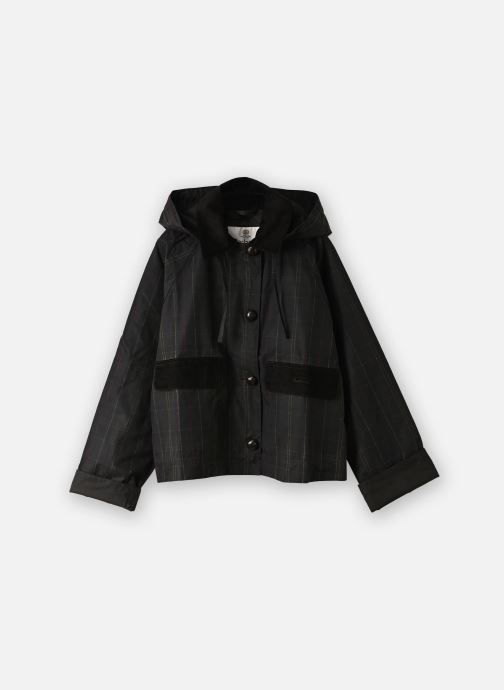 Barbour Vestes Adina Checked Wax Jacket femme gris