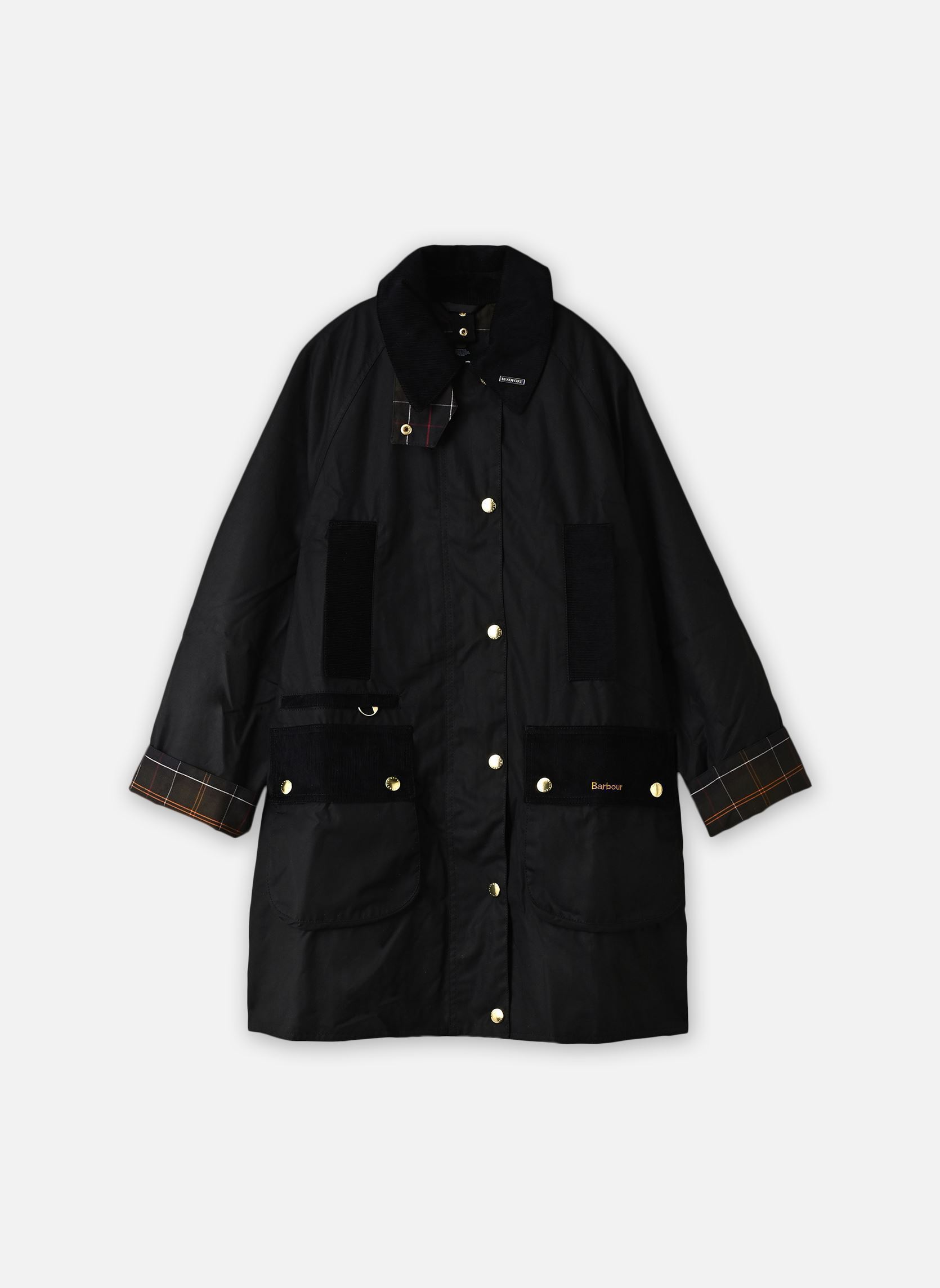 Jassen en mantels Icons Modern Beaufort Wax Jacket dames zwart Barbour Jassen en mantels Icons Modern Beaufort Wax Jacket dames zwart BLACK/CLASSIC