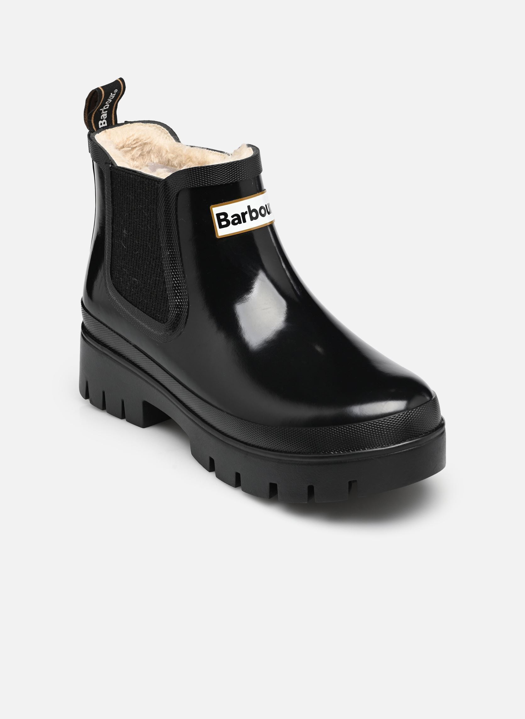 Gummistiefel Halton Faux Fur Welly damen schwarz Barbour Gummistiefel Halton Faux Fur Welly damen schwarz BLACK GLOSS