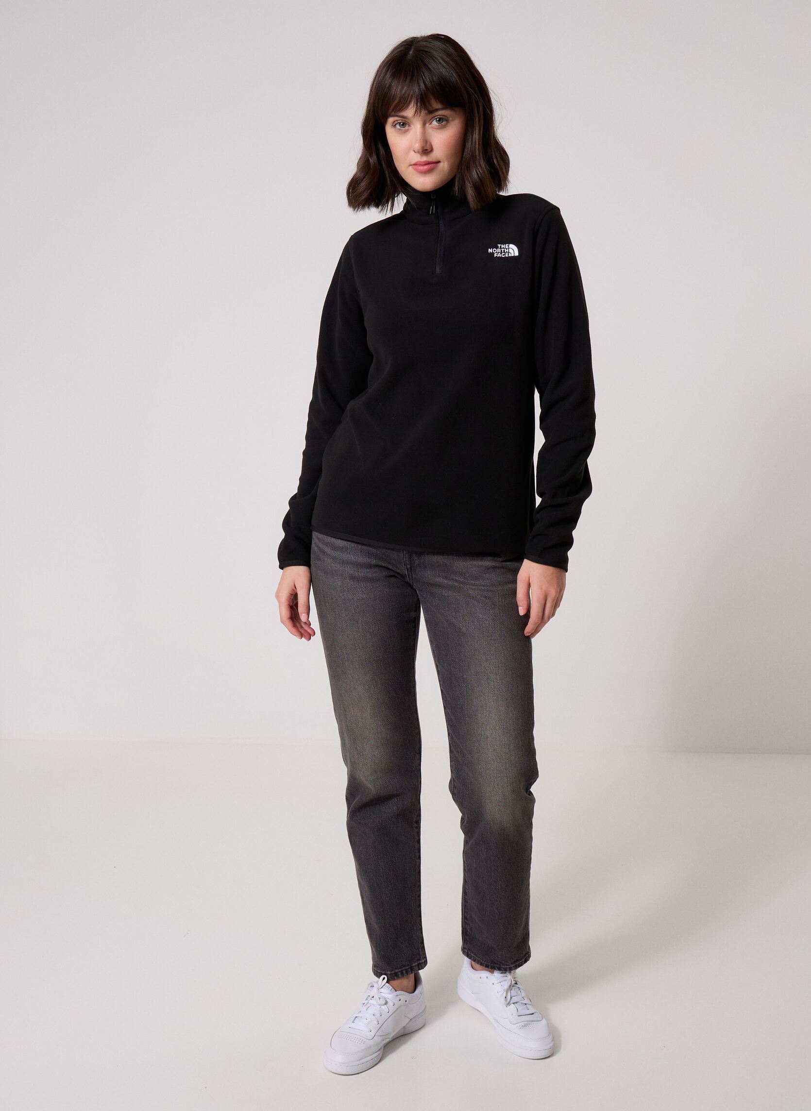 Fleece truien W Glacier Fleece 1/4 Zip Jacket dames zwart The North Face Fleece truien W Glacier Fleece 1/4 Zip Jacket dames zwart TNF BLACK