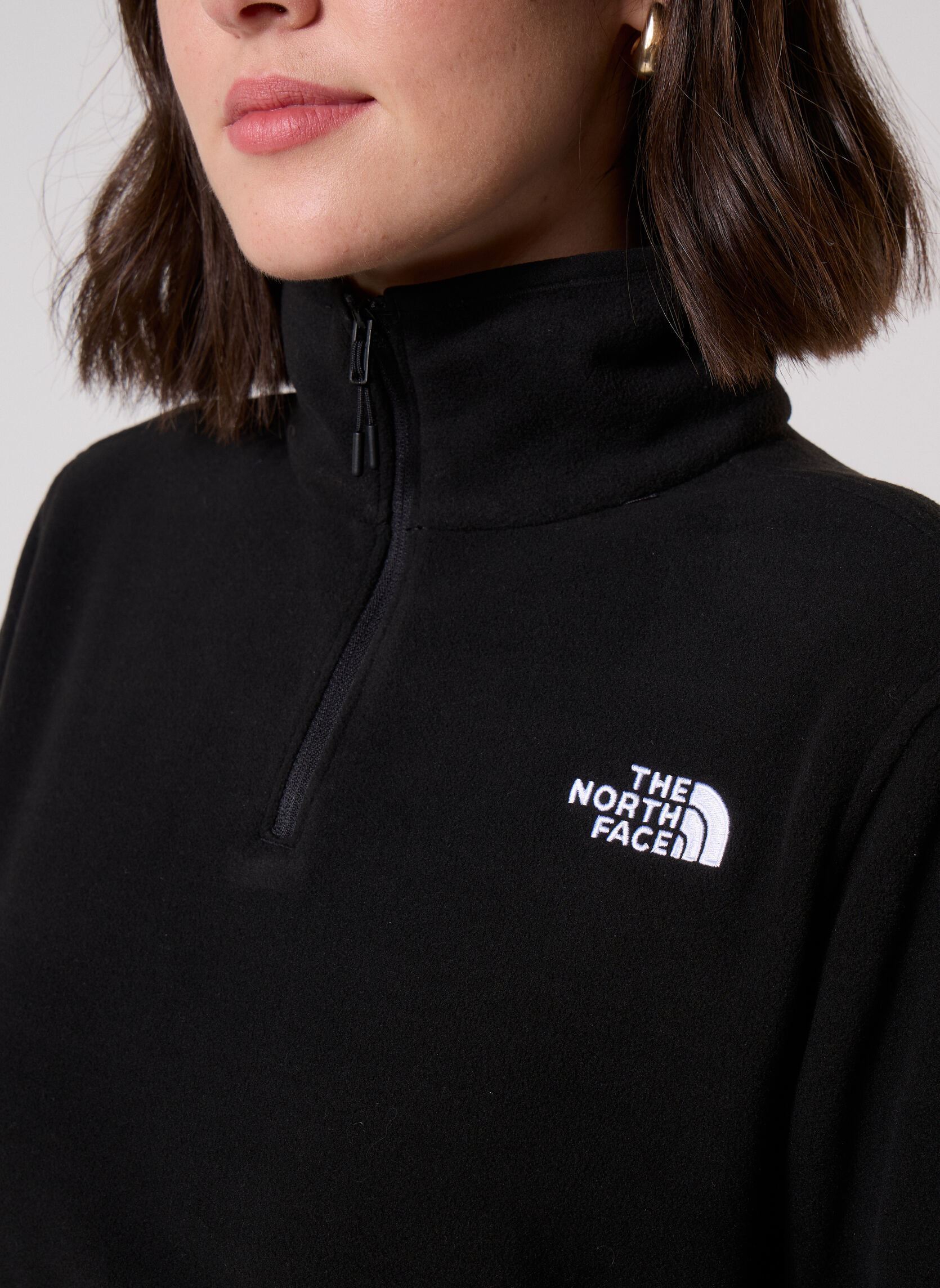 Fleece truien W Glacier Fleece 1/4 Zip Jacket dames zwart The North Face Fleece truien W Glacier Fleece 1/4 Zip Jacket dames zwart TNF BLACK