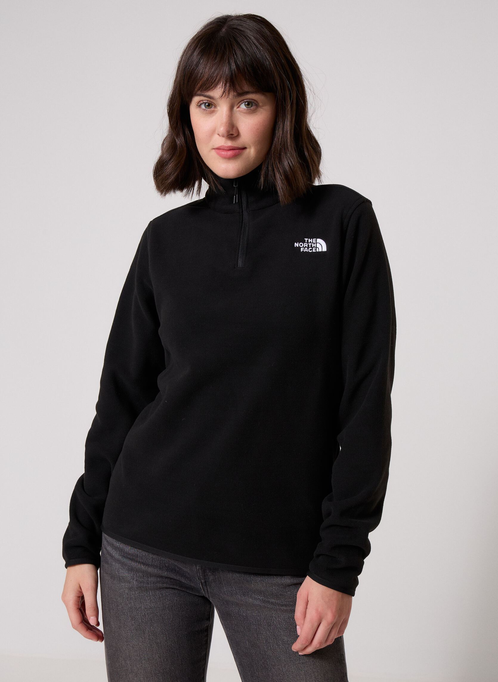 Fleece truien W Glacier Fleece 1/4 Zip Jacket dames zwart The North Face Fleece truien W Glacier Fleece 1/4 Zip Jacket dames zwart TNF BLACK