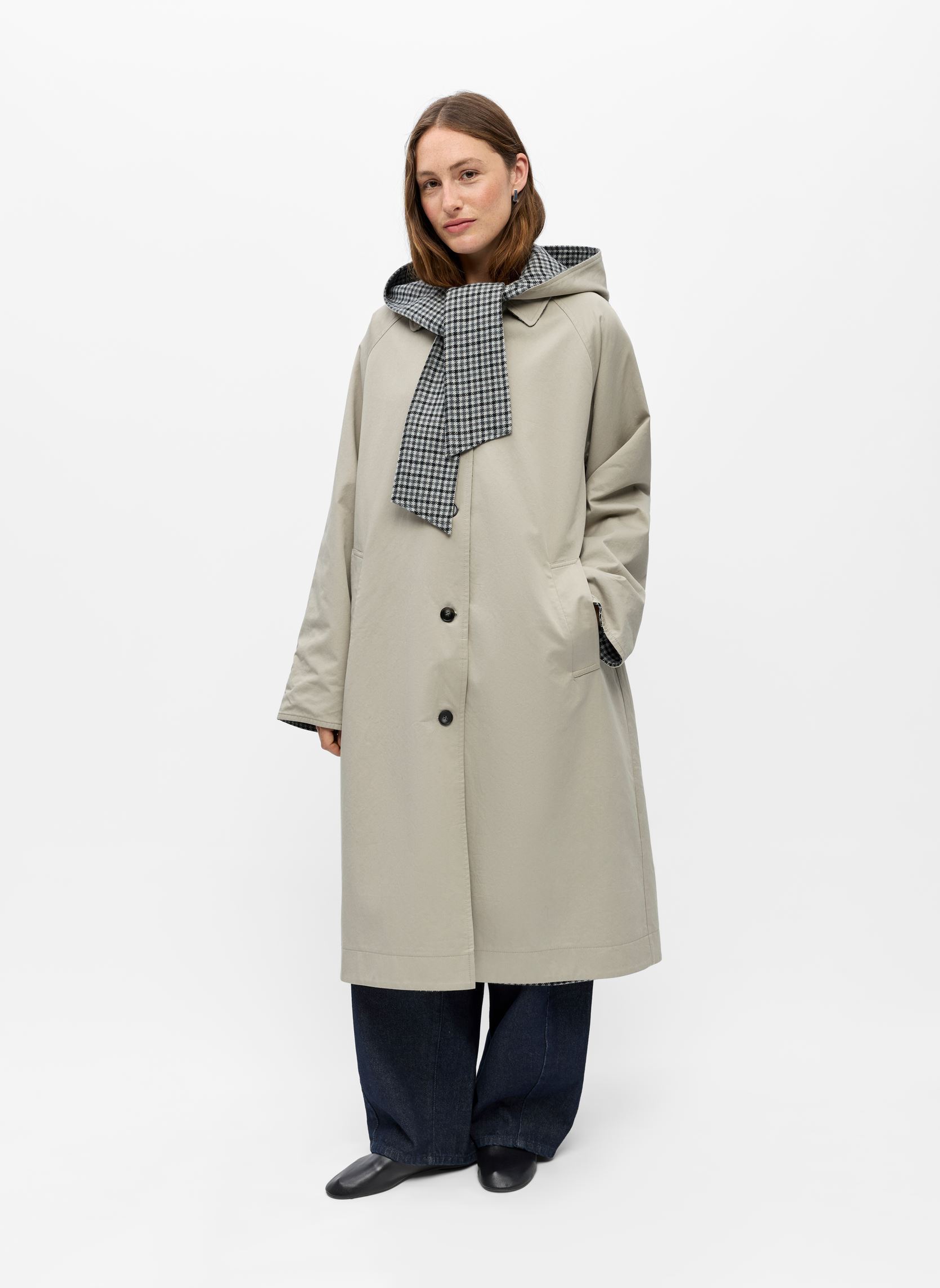Manteaux Objholly L/S Long Reversible Coat Noos femme beige OBJECT Manteaux Objholly L/S Long Reversible Coat Noos femme beige OPAL GRAY
