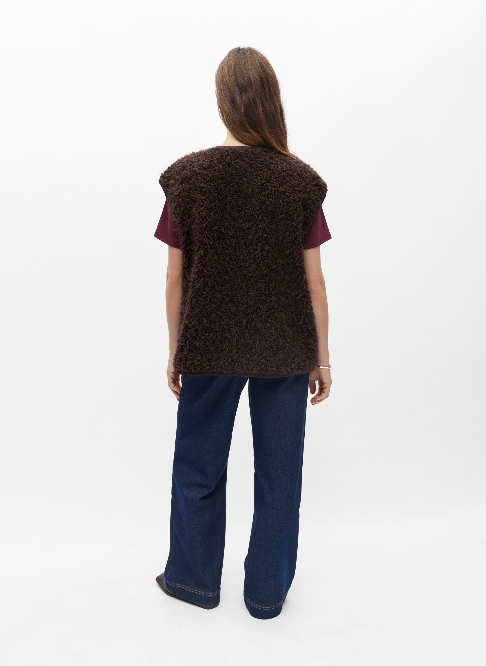 Gilets Objiduna Lo Waistcoat 146 femme marron OBJECT Gilets Objiduna Lo Waistcoat 146 femme marron SEAL BROWN