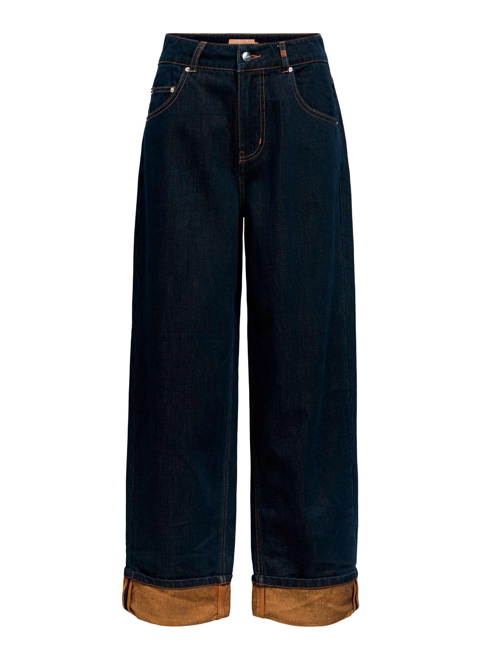 Jeans Objisira Hw Straight Loose Jeans 146 dames blauw OBJECT Jeans Objisira Hw Straight Loose Jeans 146 dames blauw DARK BLUE DENIM