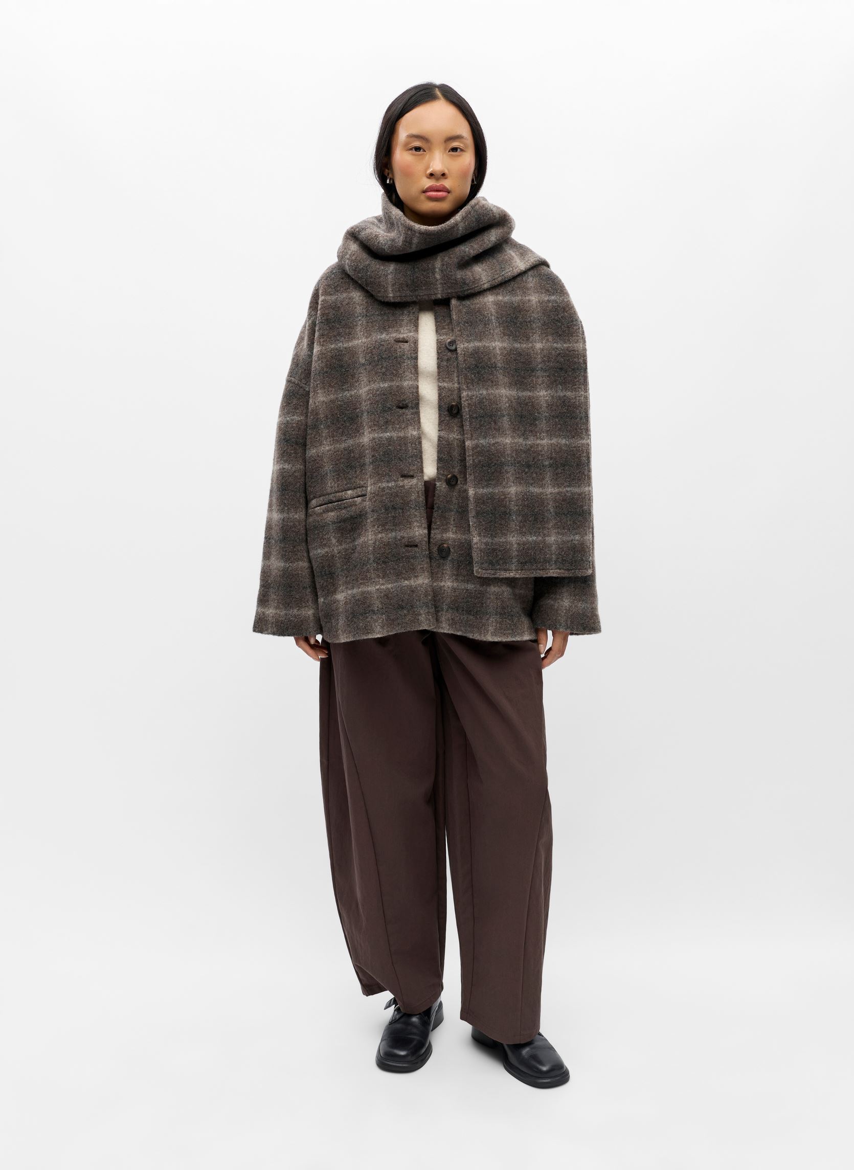 Vestes et manteaux Objmaise L/S Lo Scarf Jacket Noos femme marron OBJECT Vestes et manteaux Objmaise L/S Lo Scarf Jacket Noos femme marron CARAFE