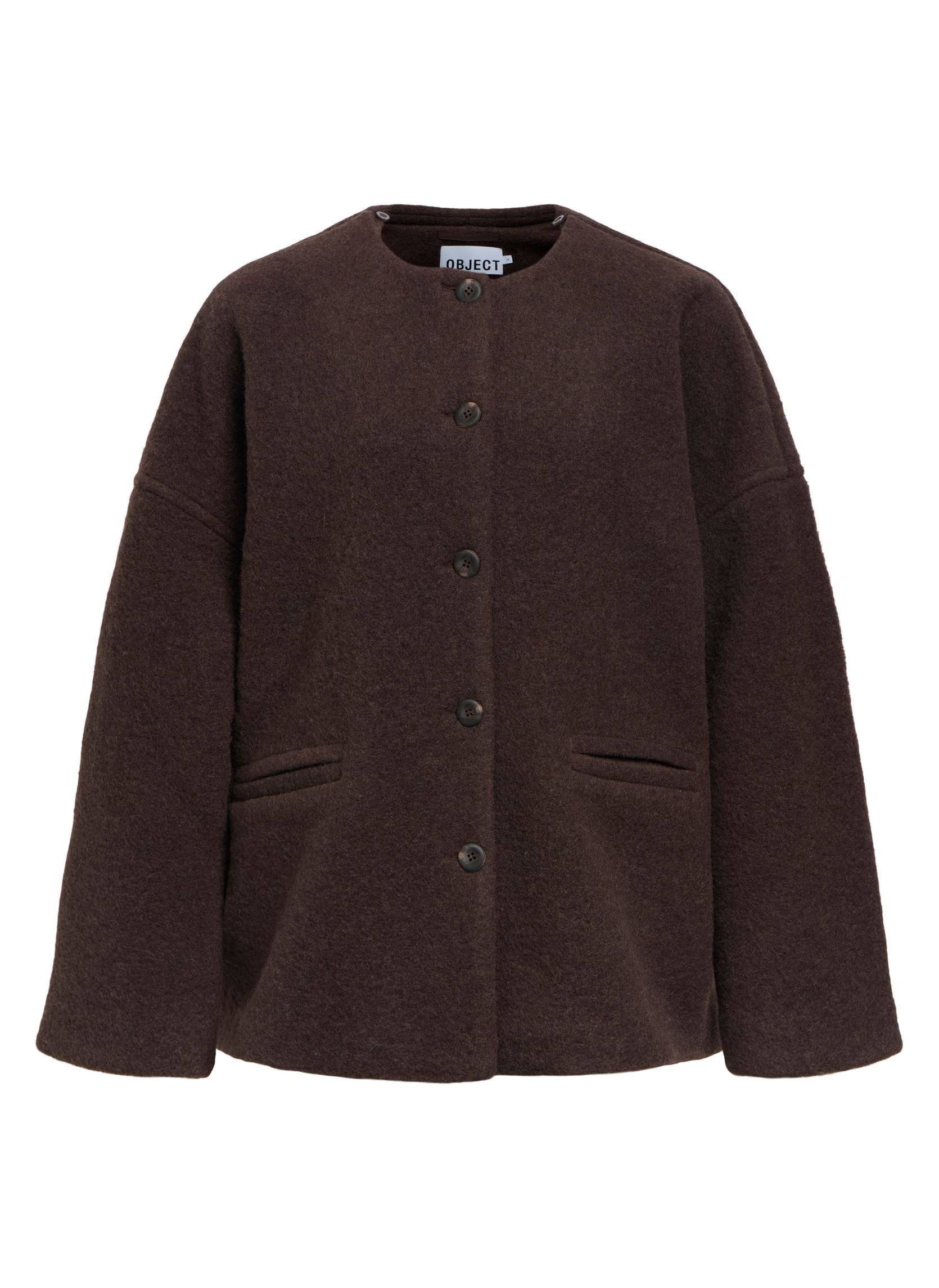 Jacken und Mäntel Objmaise L/S Lo Scarf Jacket Noos damen braun OBJECT Jacken und Mäntel Objmaise L/S Lo Scarf Jacket Noos damen braun SEAL BROWN