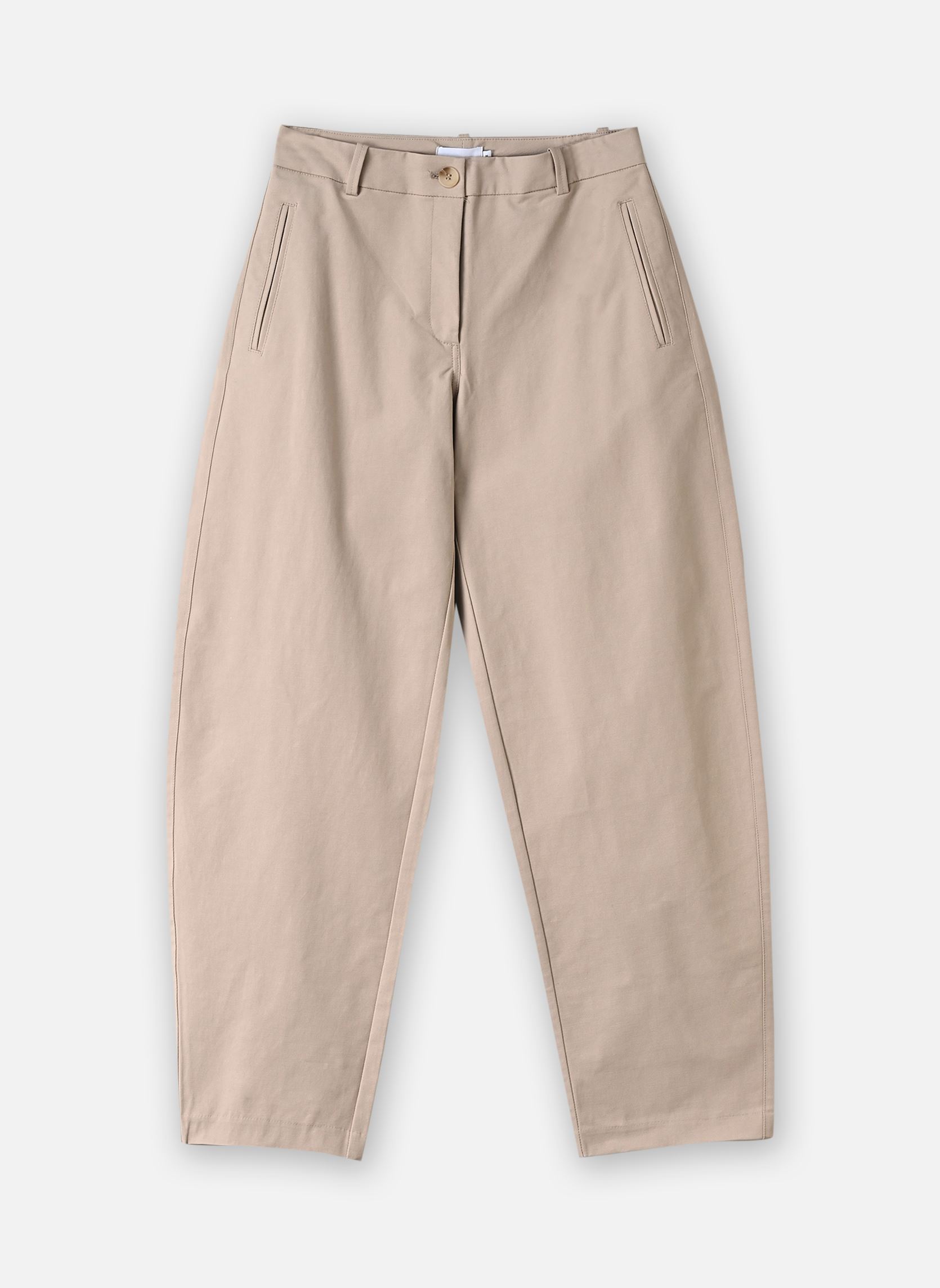 Pantalons larges Objmilly Mw Barrel Chinos Noos femme beige OBJECT Pantalons larges Objmilly Mw Barrel Chinos Noos femme beige HUMUS