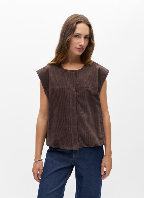 OBJECT Vestes et manteaux Objpella Lo Waistcoat 146 femme marron