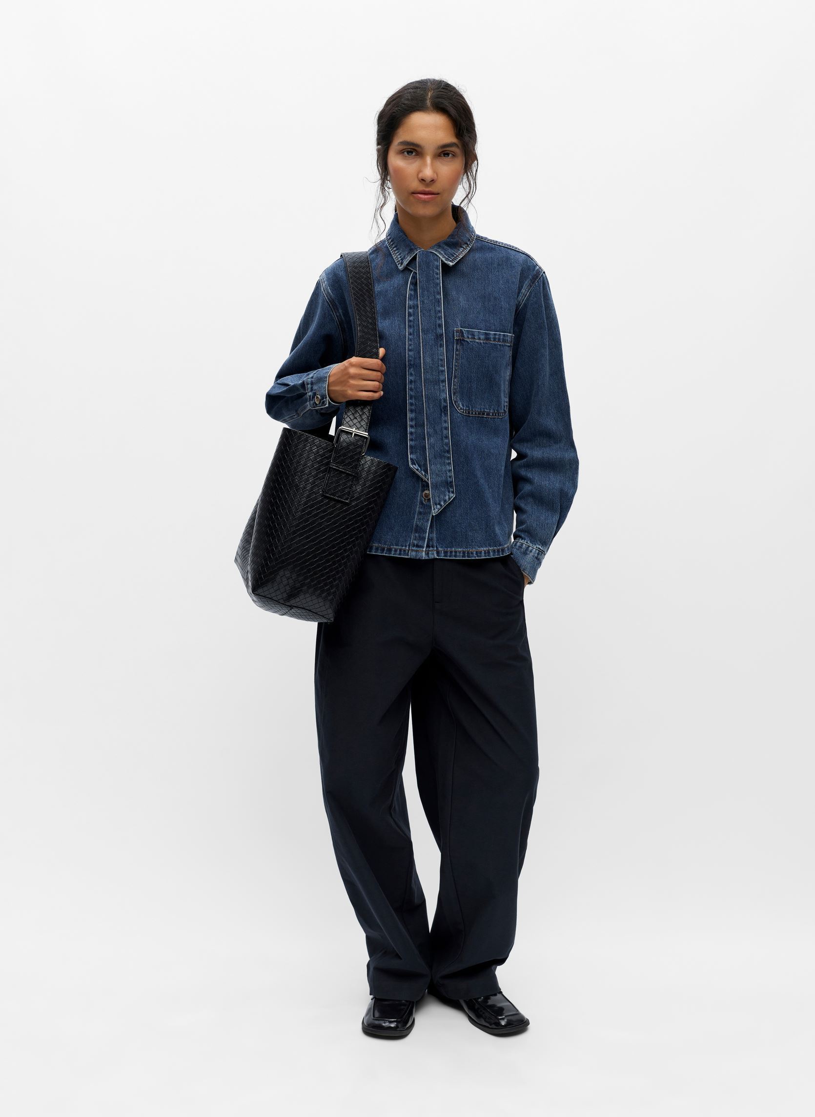Chemises Objrosie L/S Re Shirt Noos femme bleu OBJECT Chemises Objrosie L/S Re Shirt Noos femme bleu MEDIUM BLUE DENIM