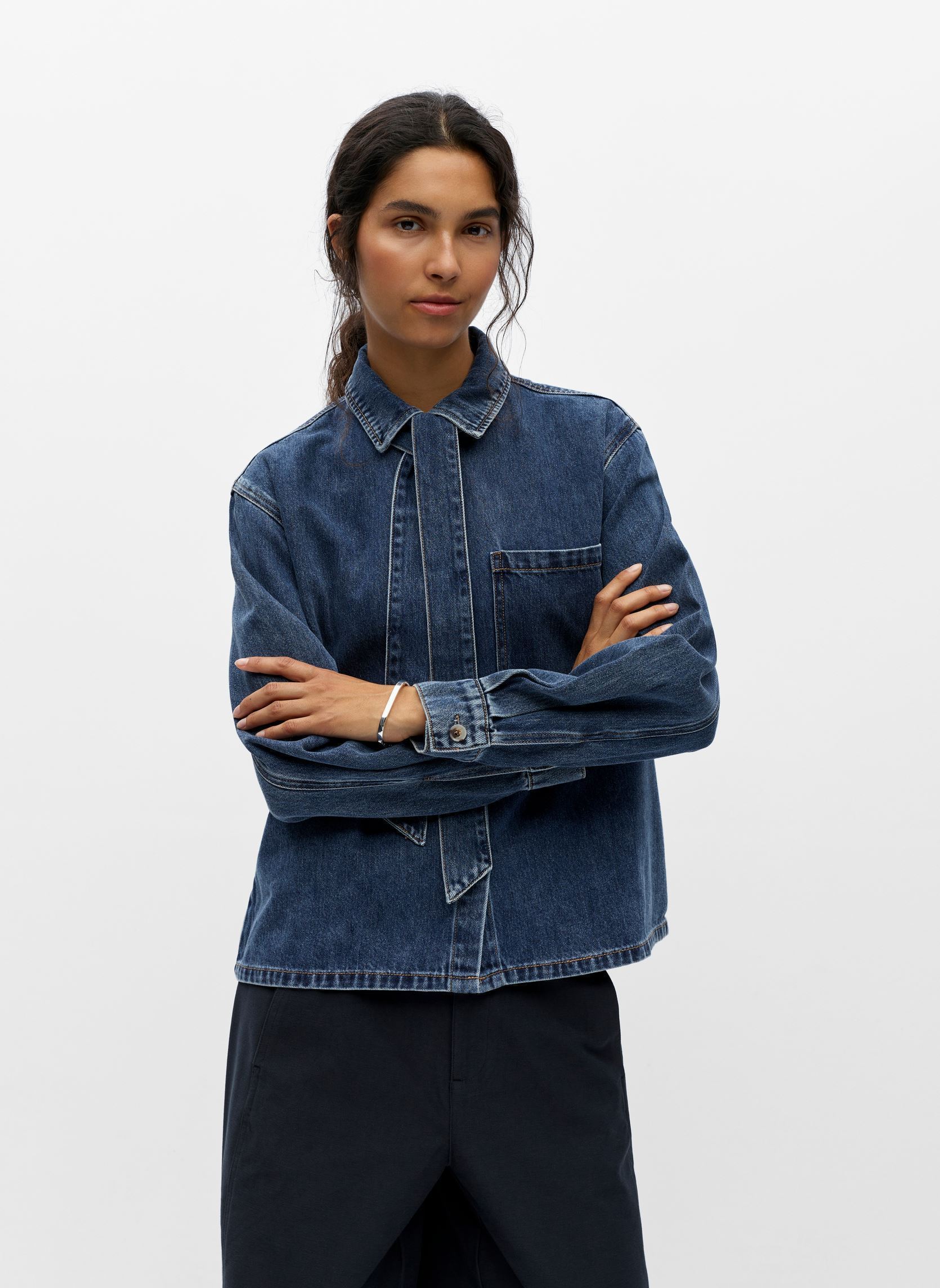 Chemises Objrosie L/S Re Shirt Noos femme bleu OBJECT Chemises Objrosie L/S Re Shirt Noos femme bleu MEDIUM BLUE DENIM
