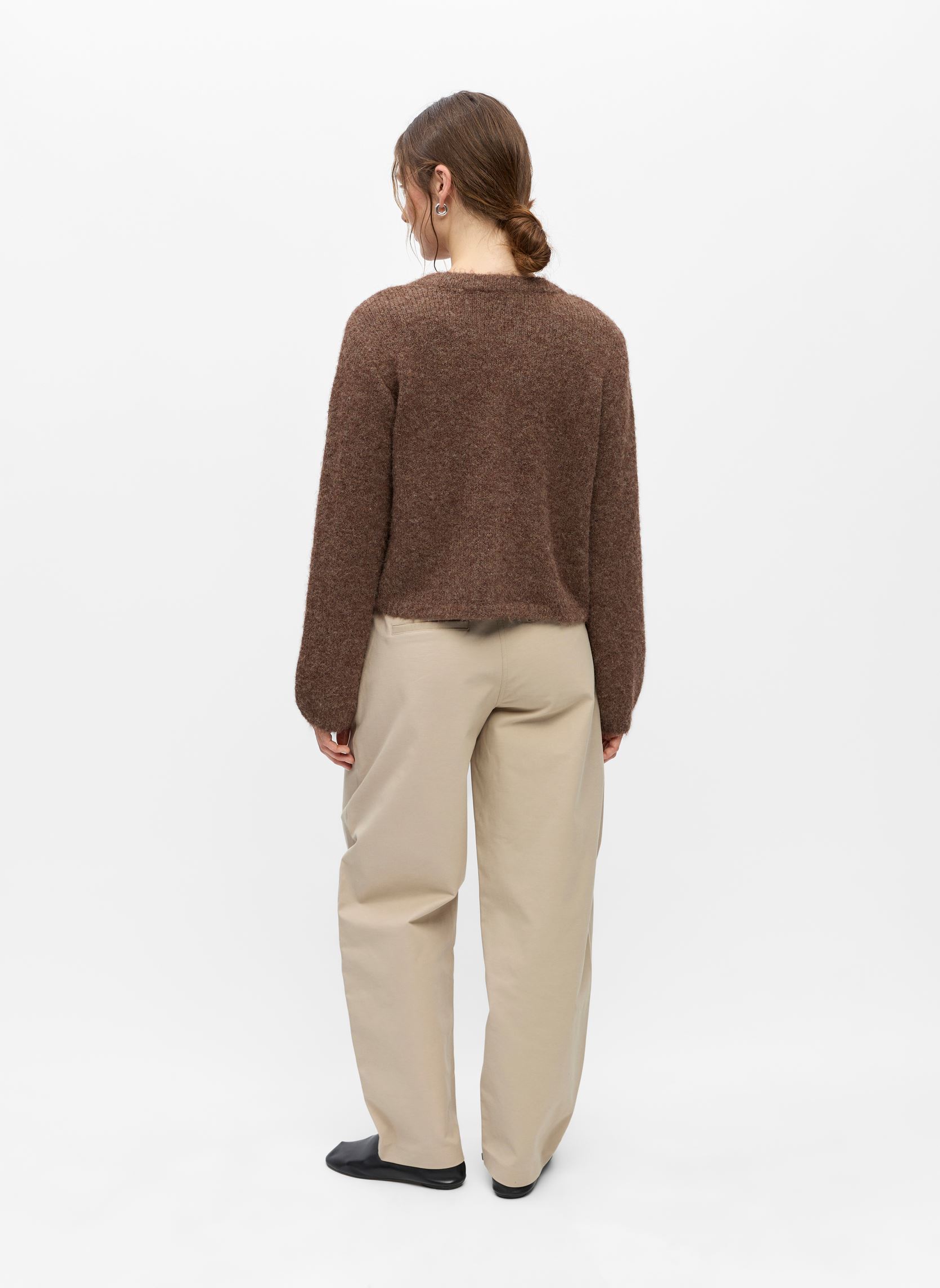 Truien Objsaggia Re L/S Knit Cardigan Noos dames bruin OBJECT Truien Objsaggia Re L/S Knit Cardigan Noos dames bruin CARAFE