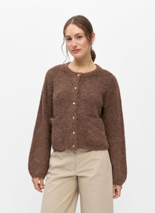 OBJECT Truien Objsaggia Re L/S Knit Cardigan Noos dames bruin