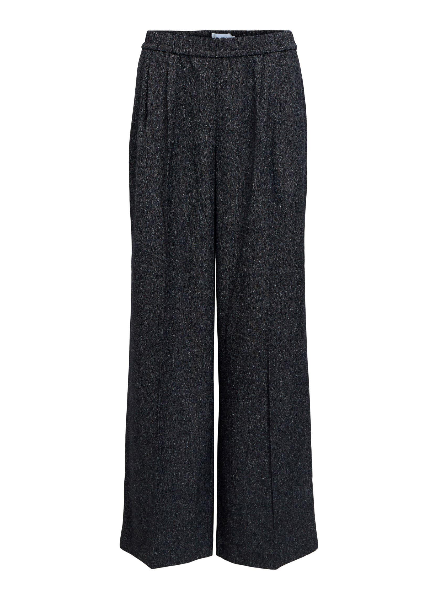 Broeken Objsanja Mw Lo Pants Noos dames zwart OBJECT Broeken Objsanja Mw Lo Pants Noos dames zwart BLACK
