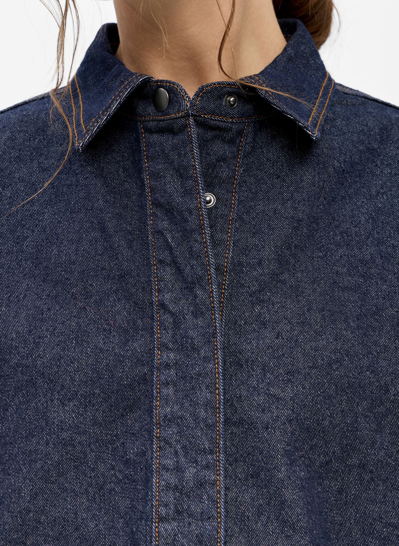 Chemises Objsole Mae L/S Lo Denim Shirt Noos femme marine OBJECT Chemises Objsole Mae L/S Lo Denim Shirt Noos femme marine DARK BLUE DENIM